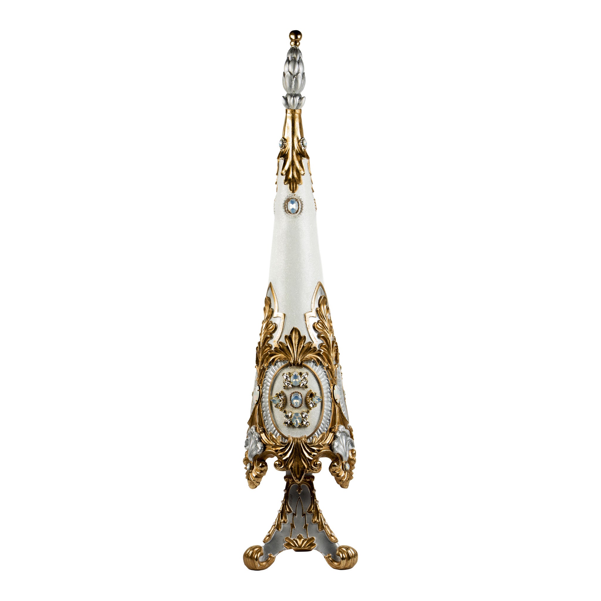 93cm White Gold Tree - Seasonal Decor