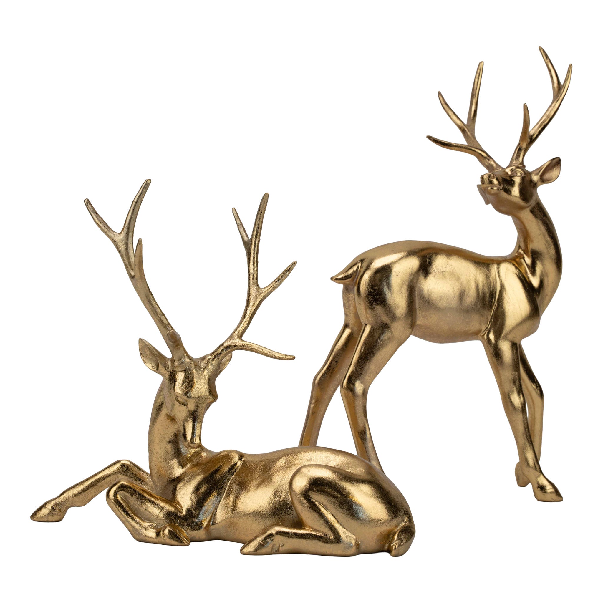 Gold Modern Deers Set of 2 - Seasonal Decor