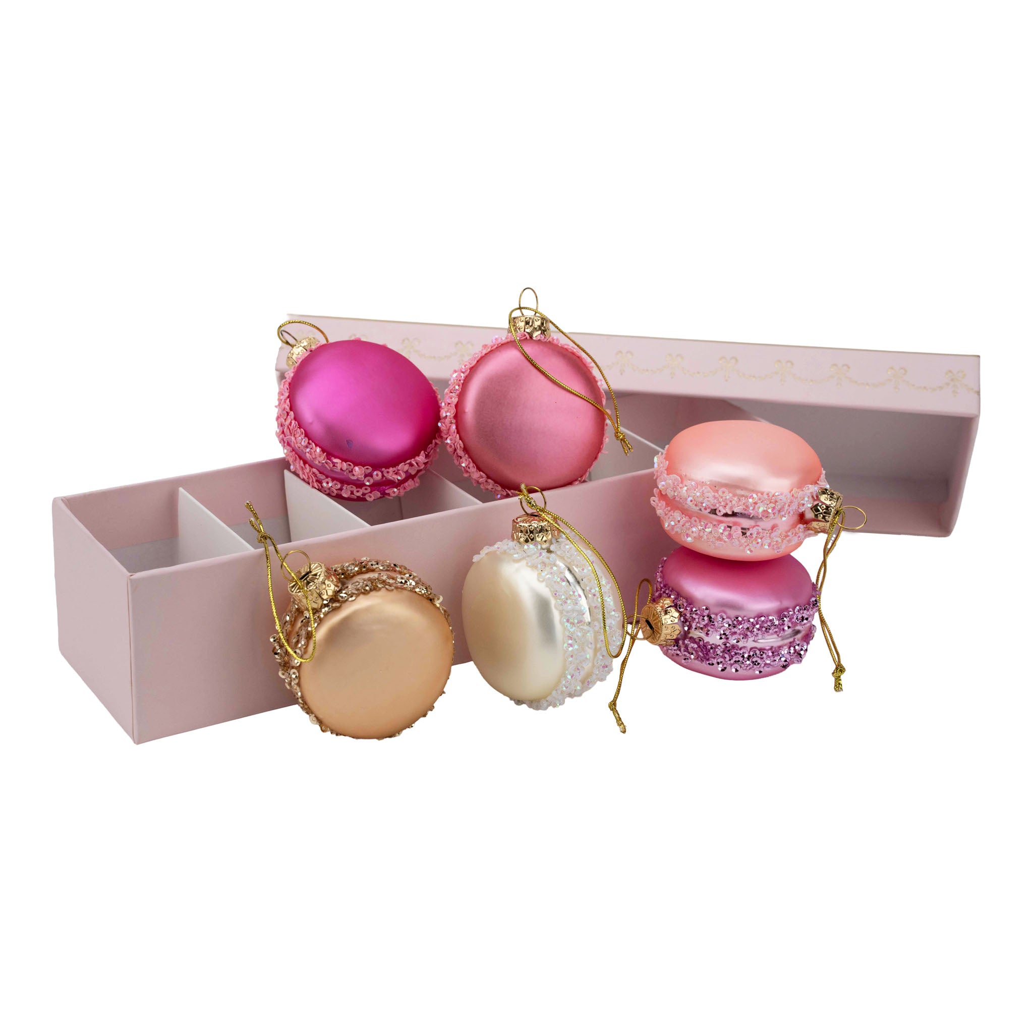 Set 7 Pink Hues Macarons Hanging - Seasonal Decor