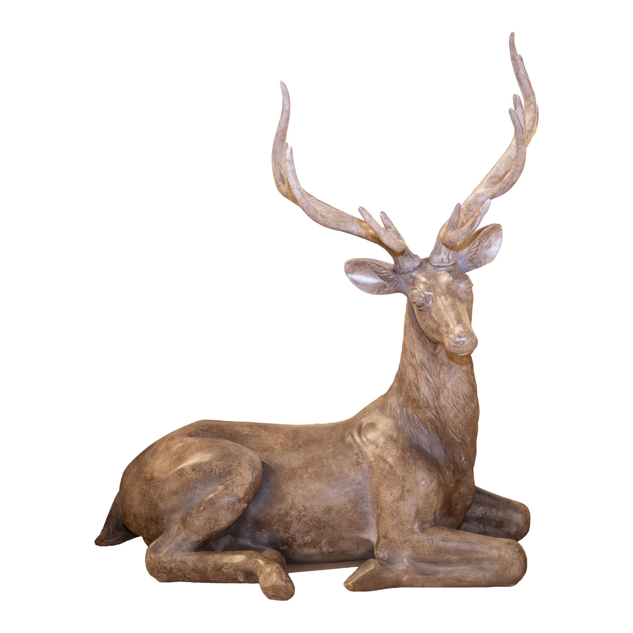 126cm Natural Lying Deer - Seasonal Decor