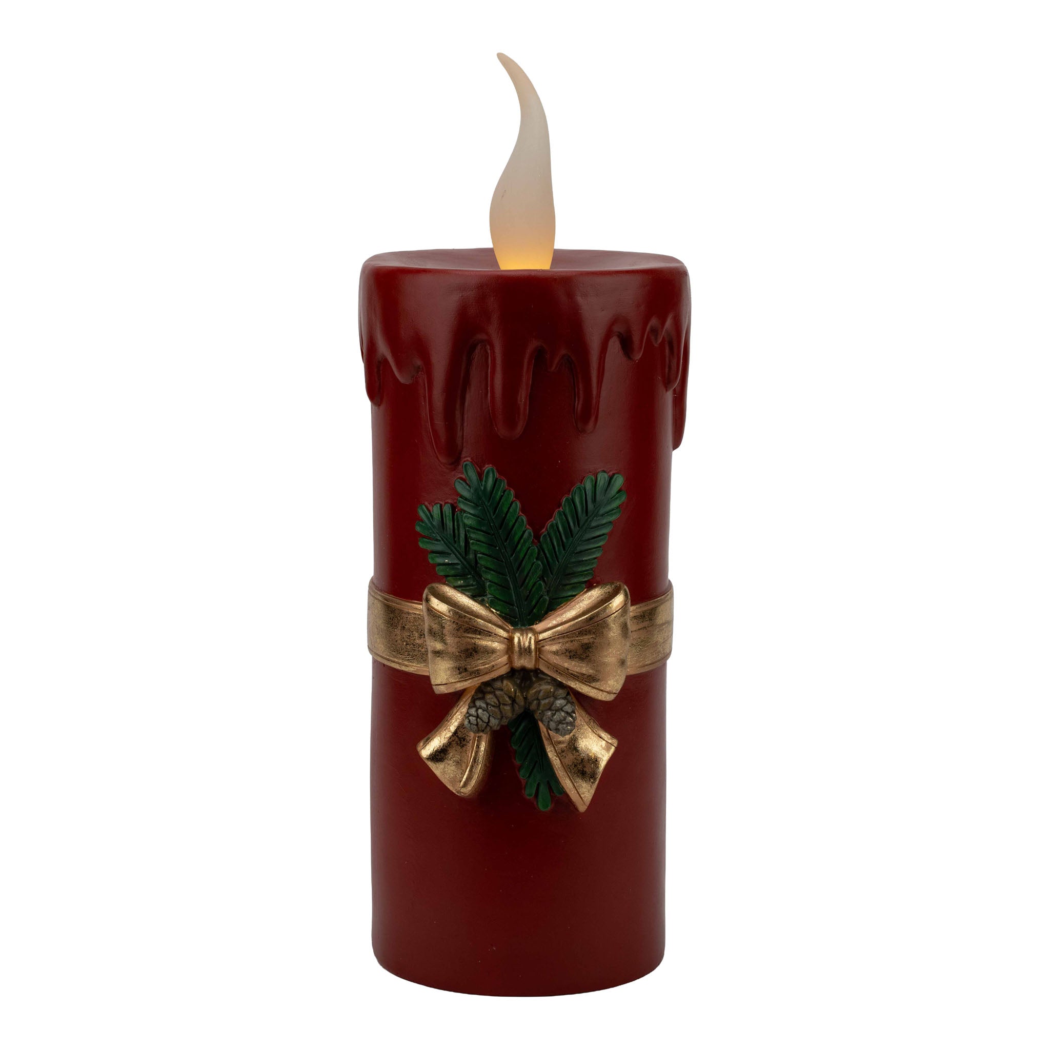 44cm Red Christmas Candle - Seasonal Decor