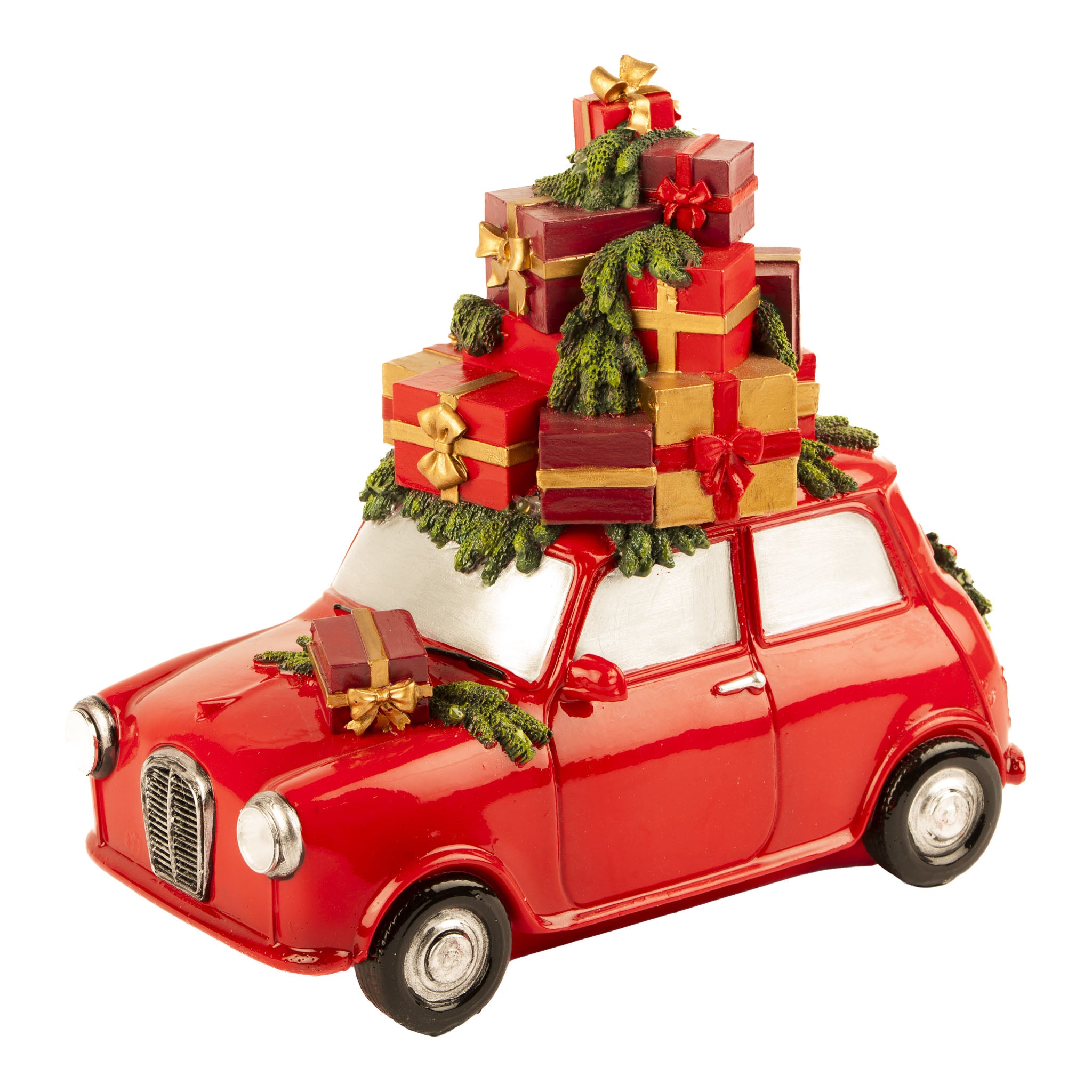 20cm Red Car Christmas Gifts LED - Seasonal Decor