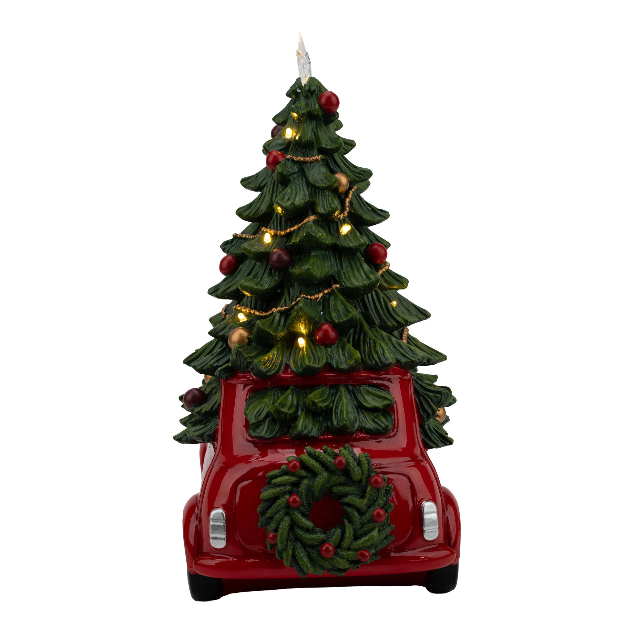 30cm Red Car Christmas Tree LED Star - Seasonal Decor