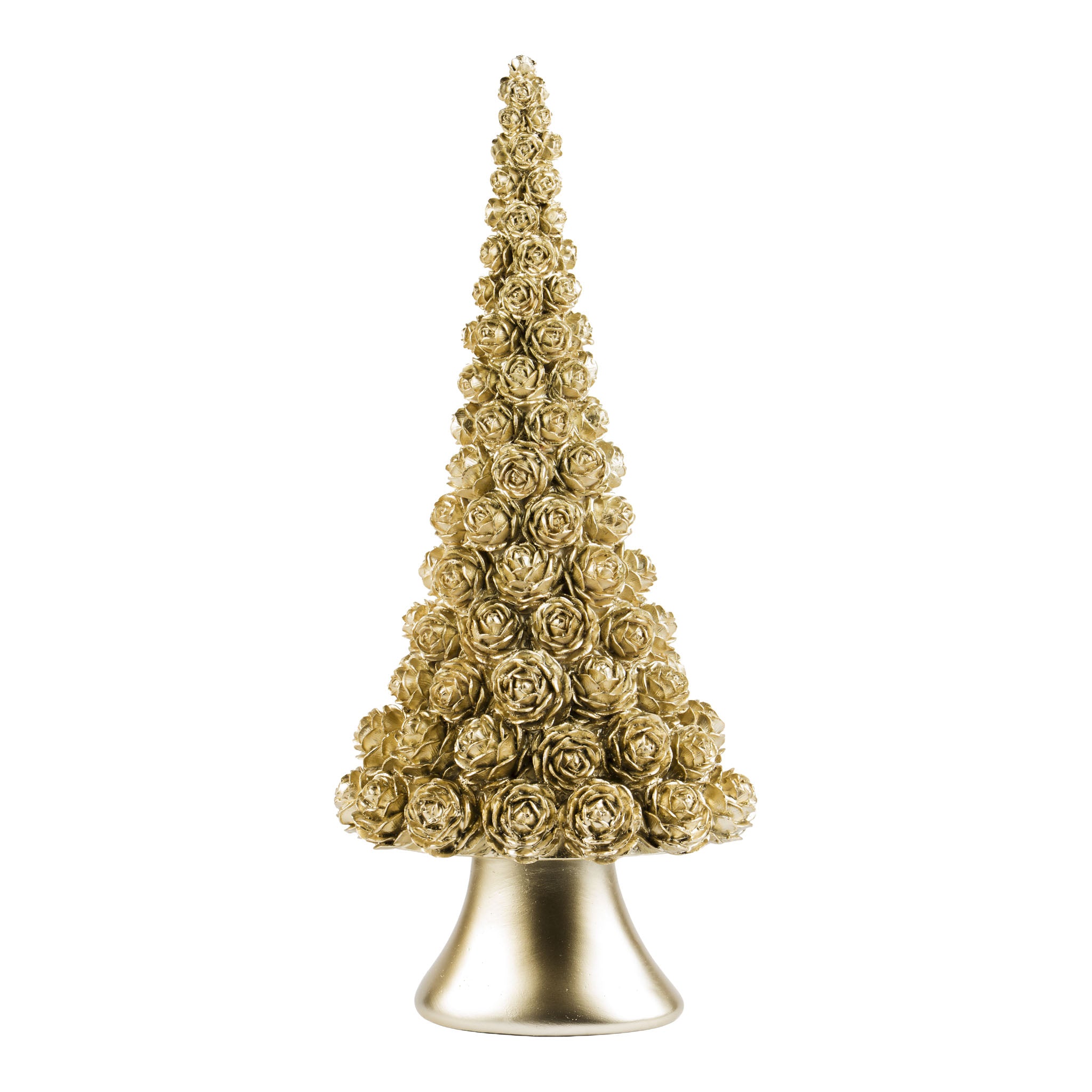 45cm Champagne Rosette Tree - Seasonal Decor
