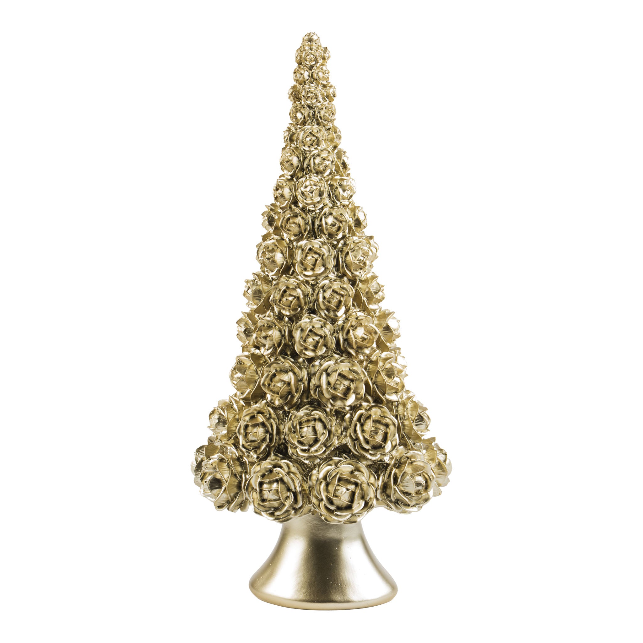 36cm Champagne Rosette Tree - Seasonal Decor