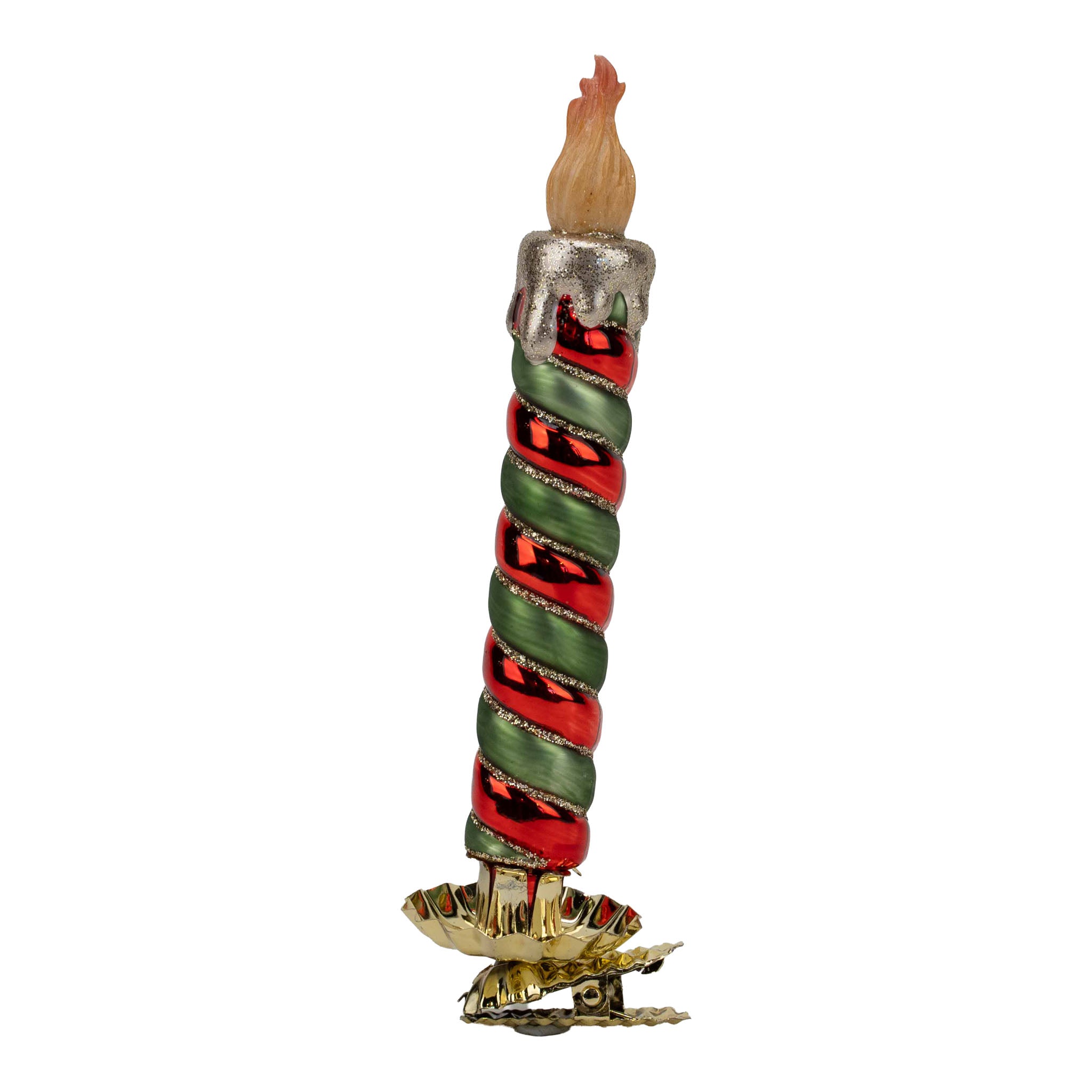 5cm Red Green Bright Candle Clip Set of 6 - Seasonal Decor