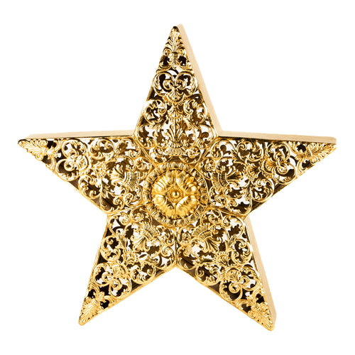 40cm Gold LED Star Lantern - Seasonal Decor