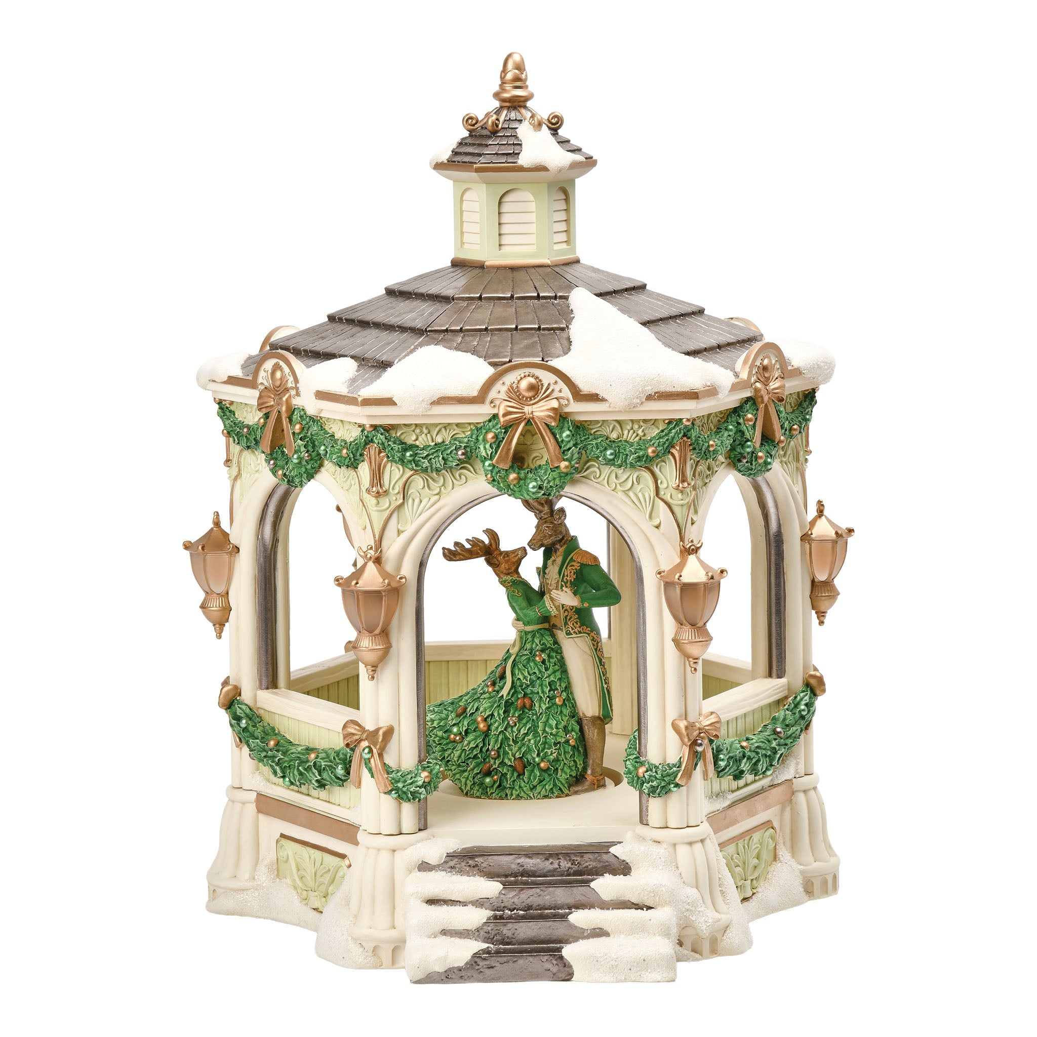 43cm Traditional Gazebo Music Box - Seasonal Decor