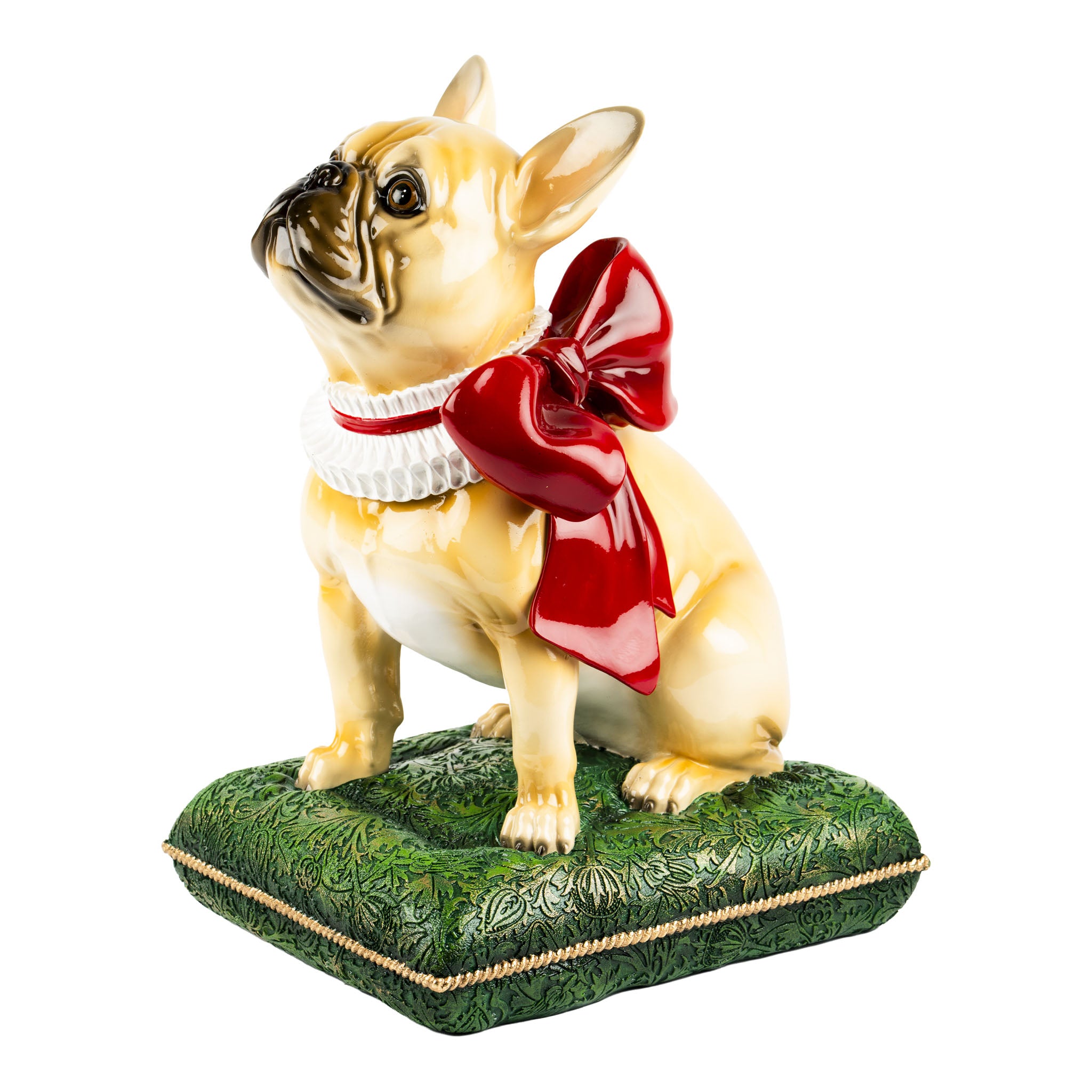 47cm Festive French Bulldog - Seasonal Decor