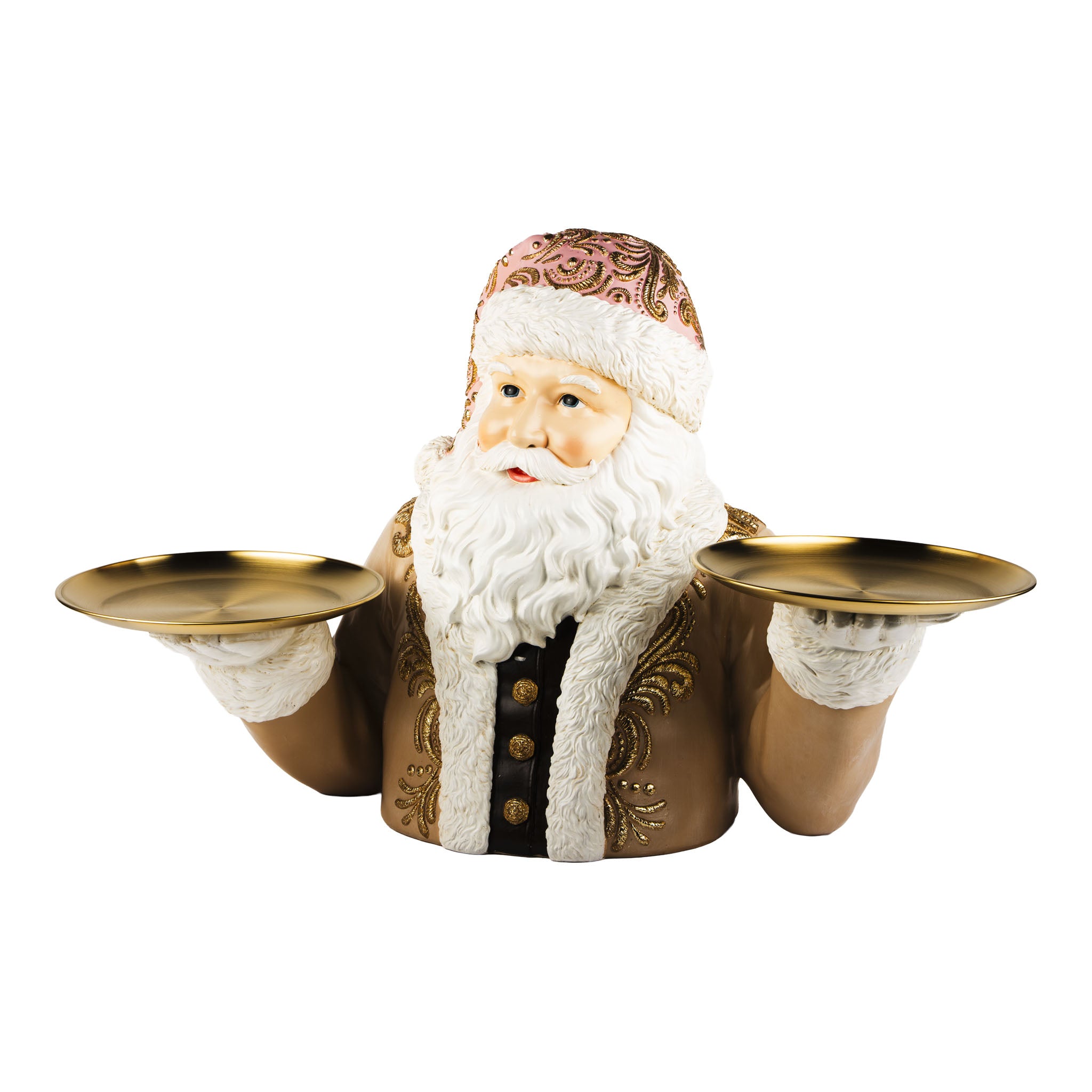 49cm Neapolitan Serving Santa - Seasonal Decor