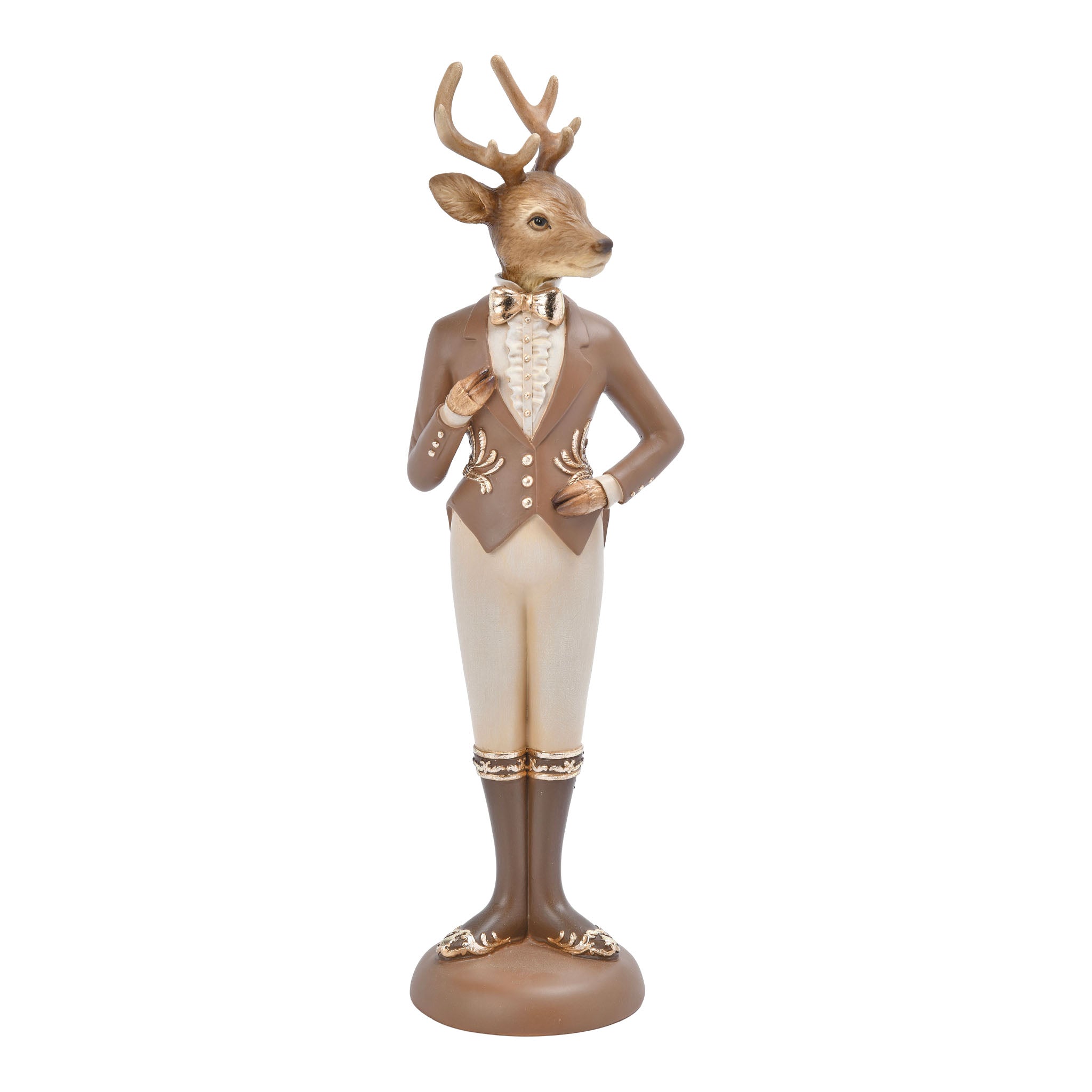 37cm Neapolitan Standing Deer - Seasonal Decor