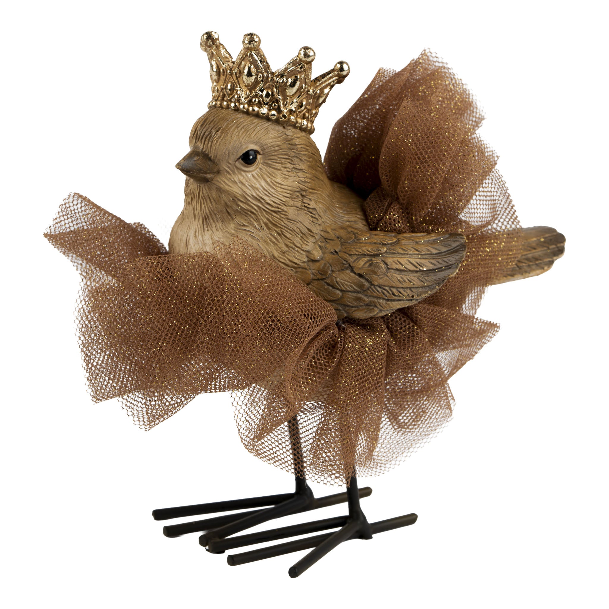 13cm Chocolate Ballerina Bird Right - Seasonal Decor
