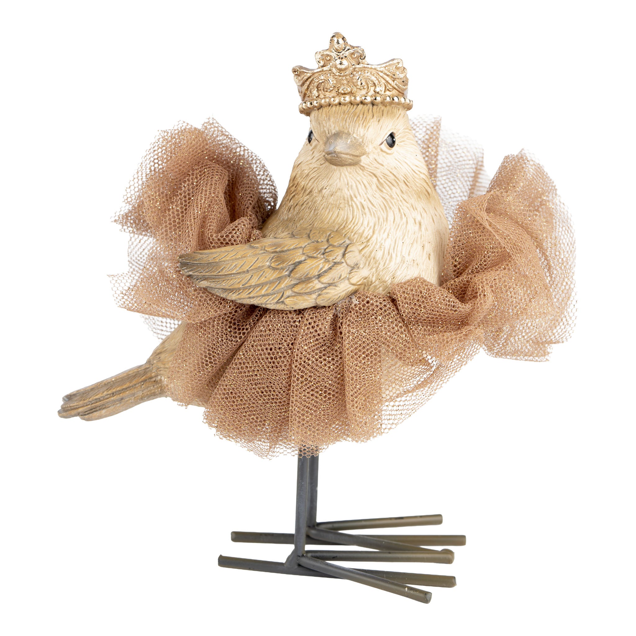 13cm Chocolate Ballerina Bird Left - Seasonal Decor