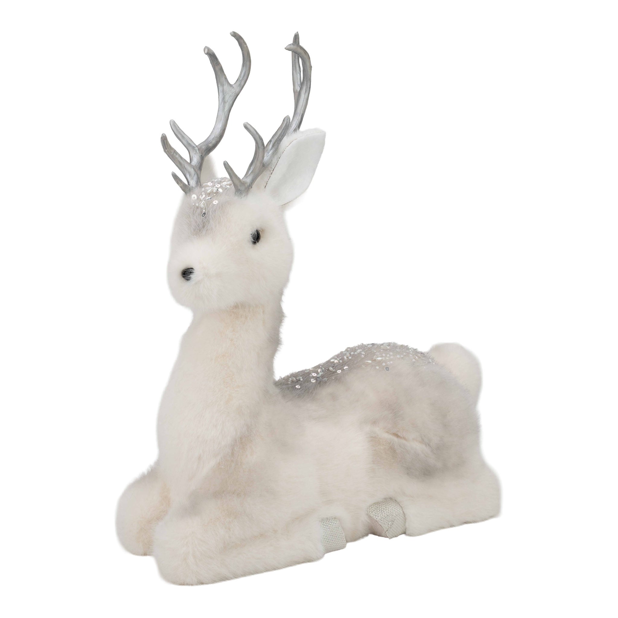 47cm Sitting Deer - Seasonal Decor