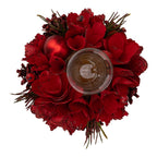 Red Single Candle Holder - Seasonal Decor