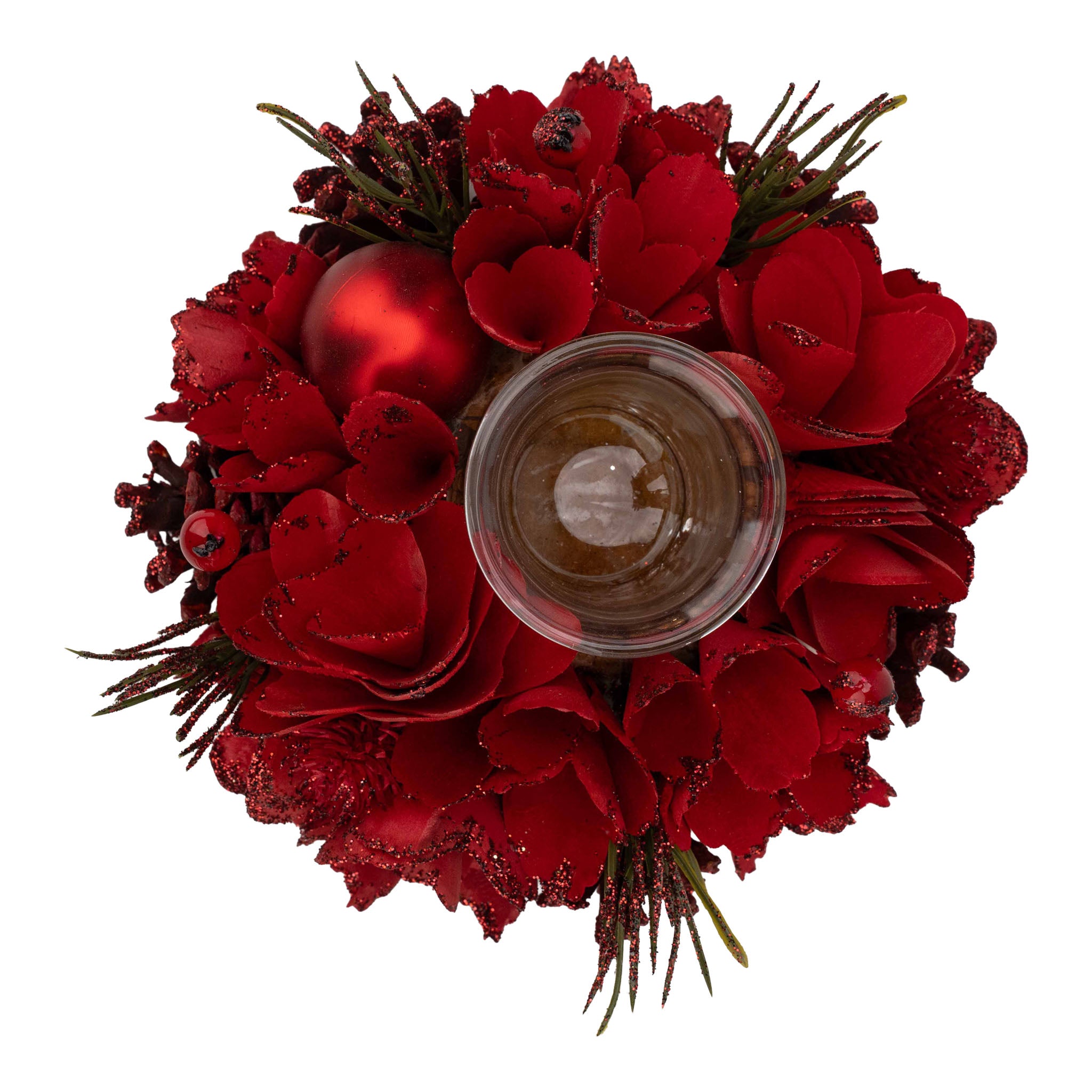 Red Single Candle Holder - Seasonal Decor