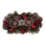 Festive Double Candle Holder - Seasonal Decor