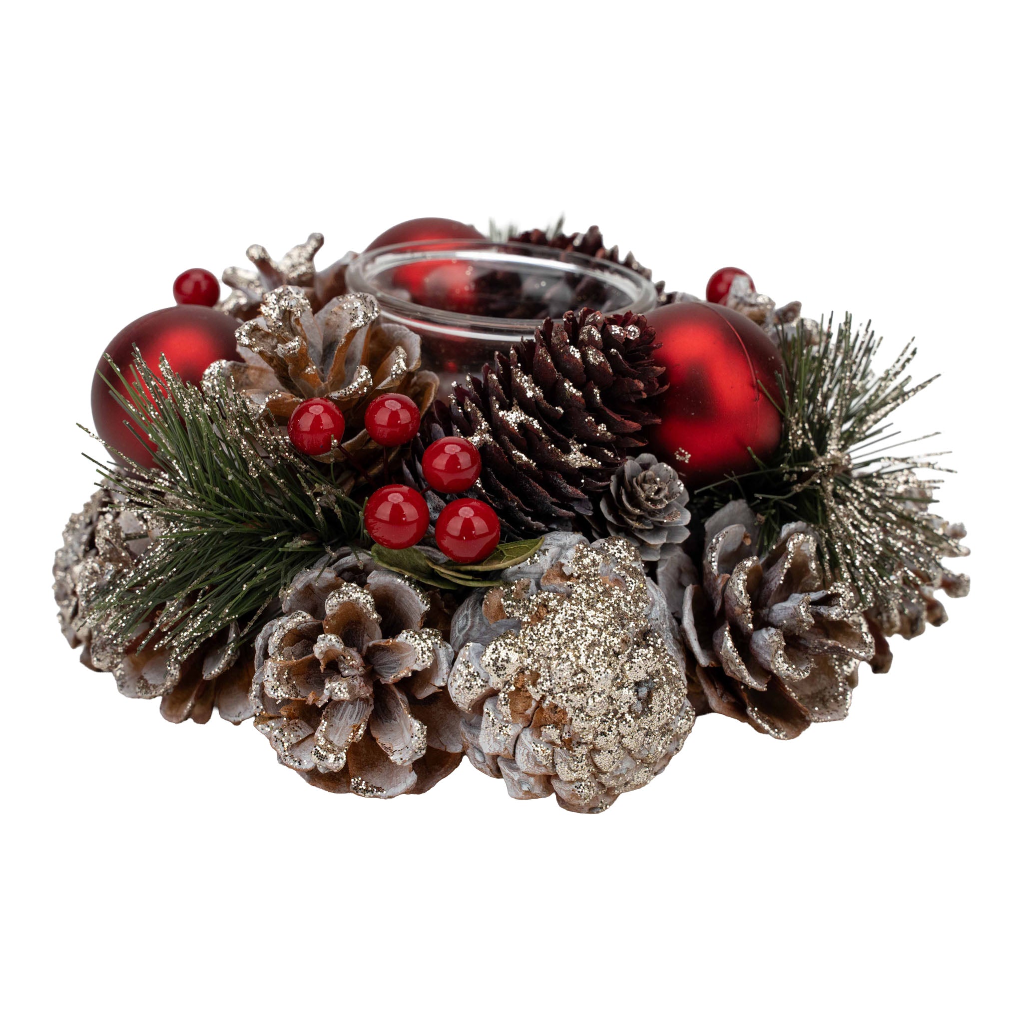 Festive Single Candle Holder - Seasonal Decor