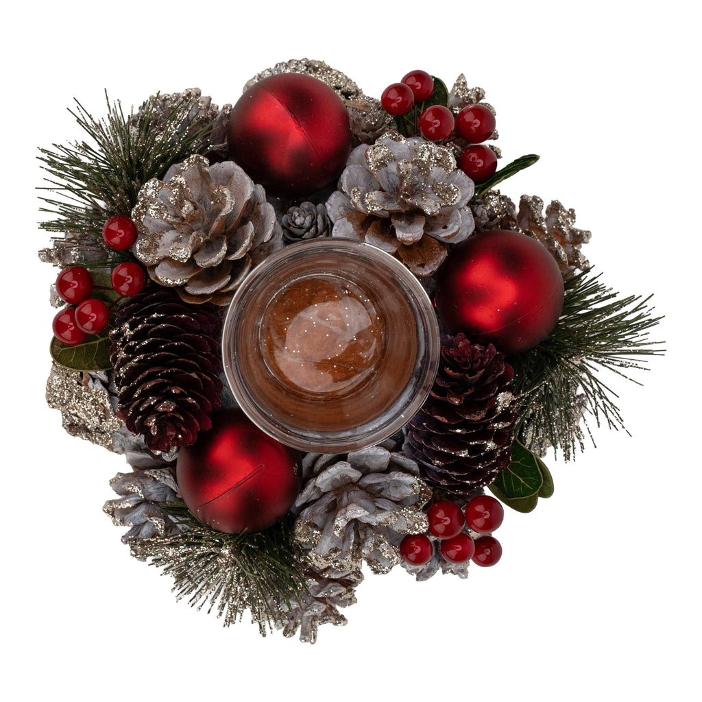 Festive Single Candle Holder - Seasonal Decor