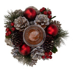 Festive Single Candle Holder - Seasonal Decor