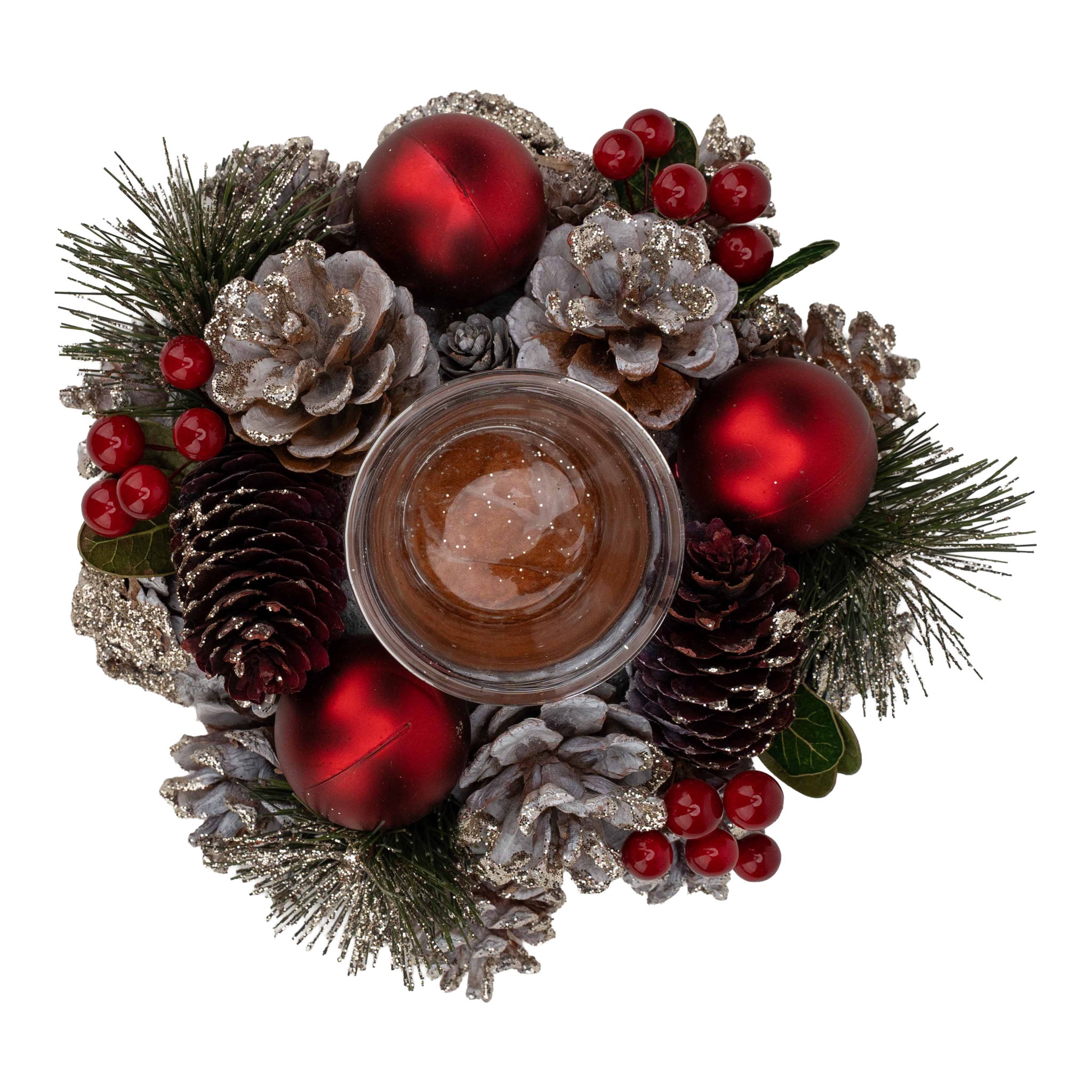 Festive Single Candle Holder - Seasonal Decor