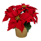 33cm Red Poinsettia Pot - Seasonal Decor