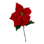 71cm Red Poinsettia Stem - Seasonal Decor