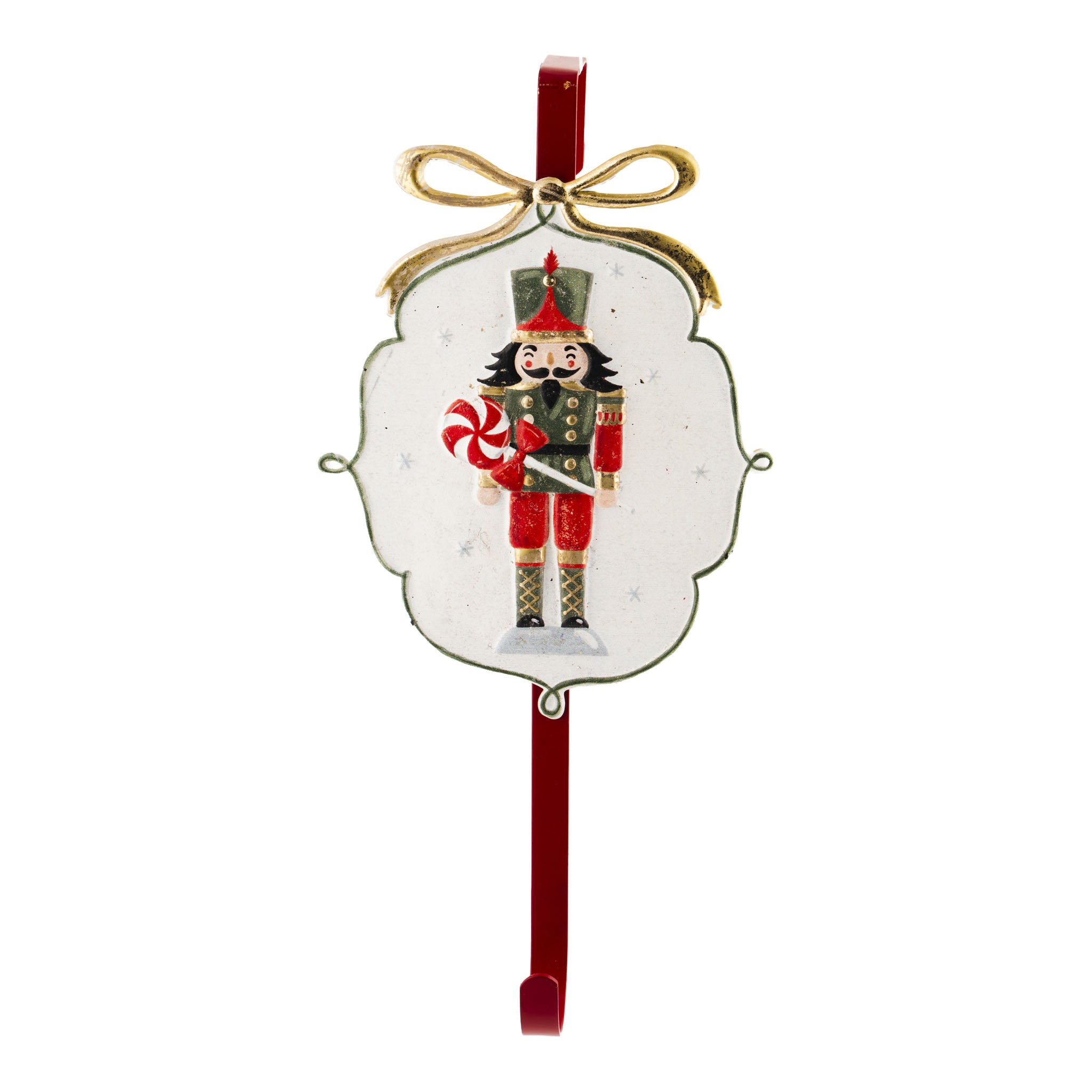 23cm Red Green Toy Soldier Wreath Hanger - Seasonal Decor
