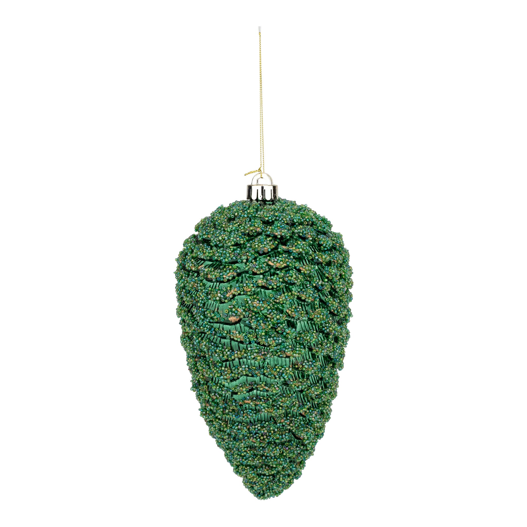 25cm Green Pinecone Ornament - Seasonal Decor