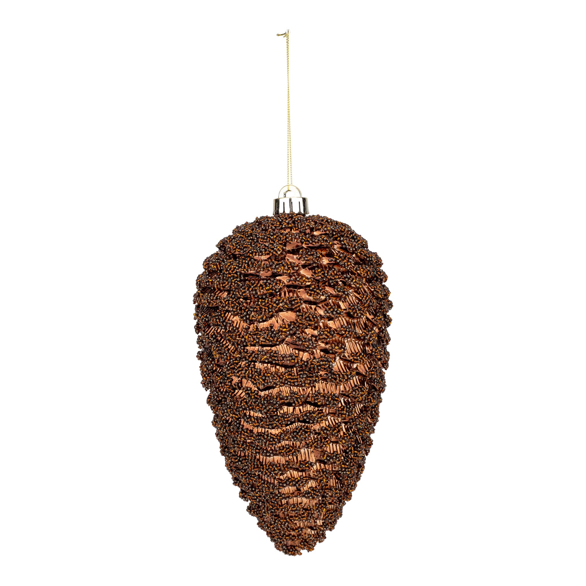 25cm Bronze Pinecone Ornament - Seasonal Decor