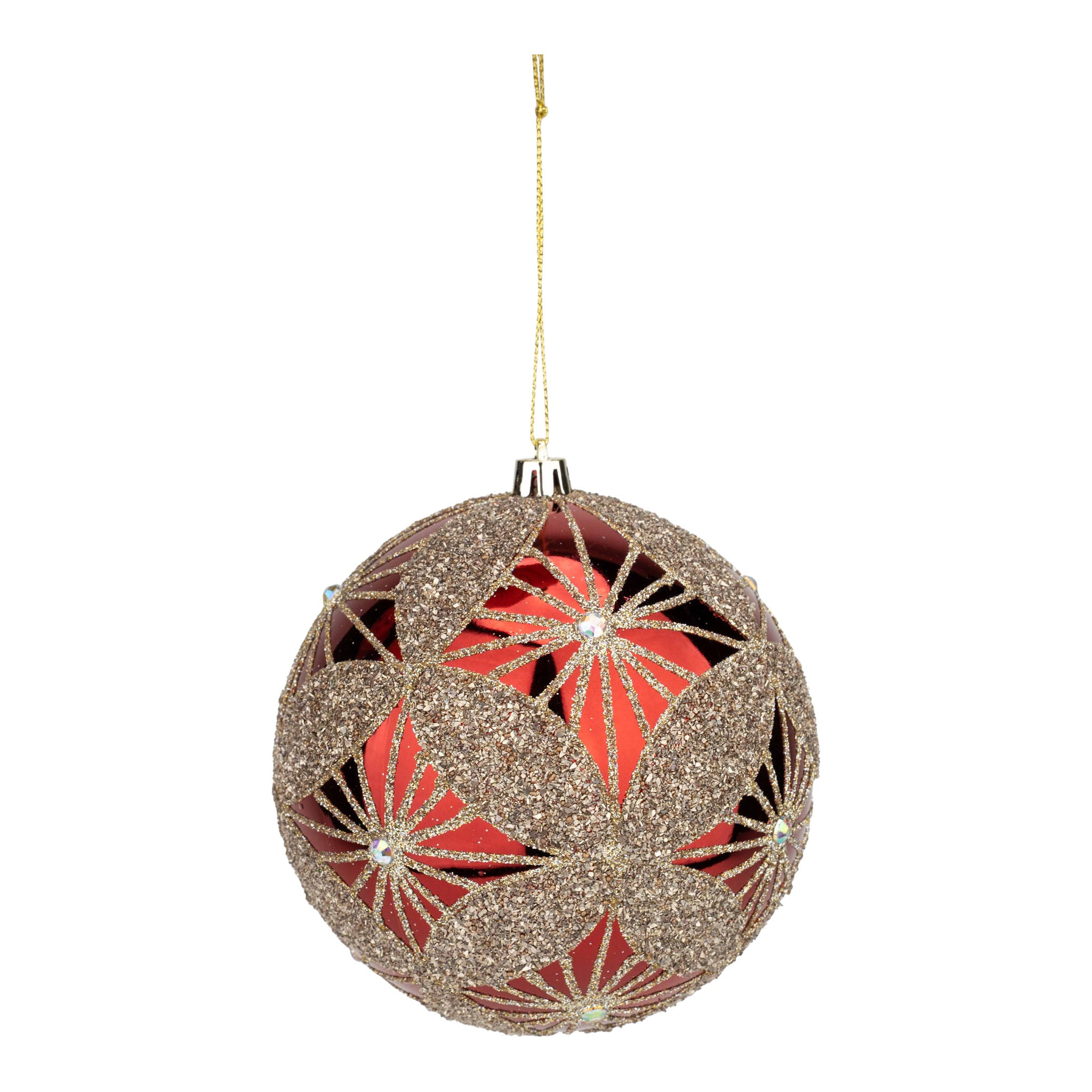 12cm Burgundy Deluxe Ball Ornament - Seasonal Decor