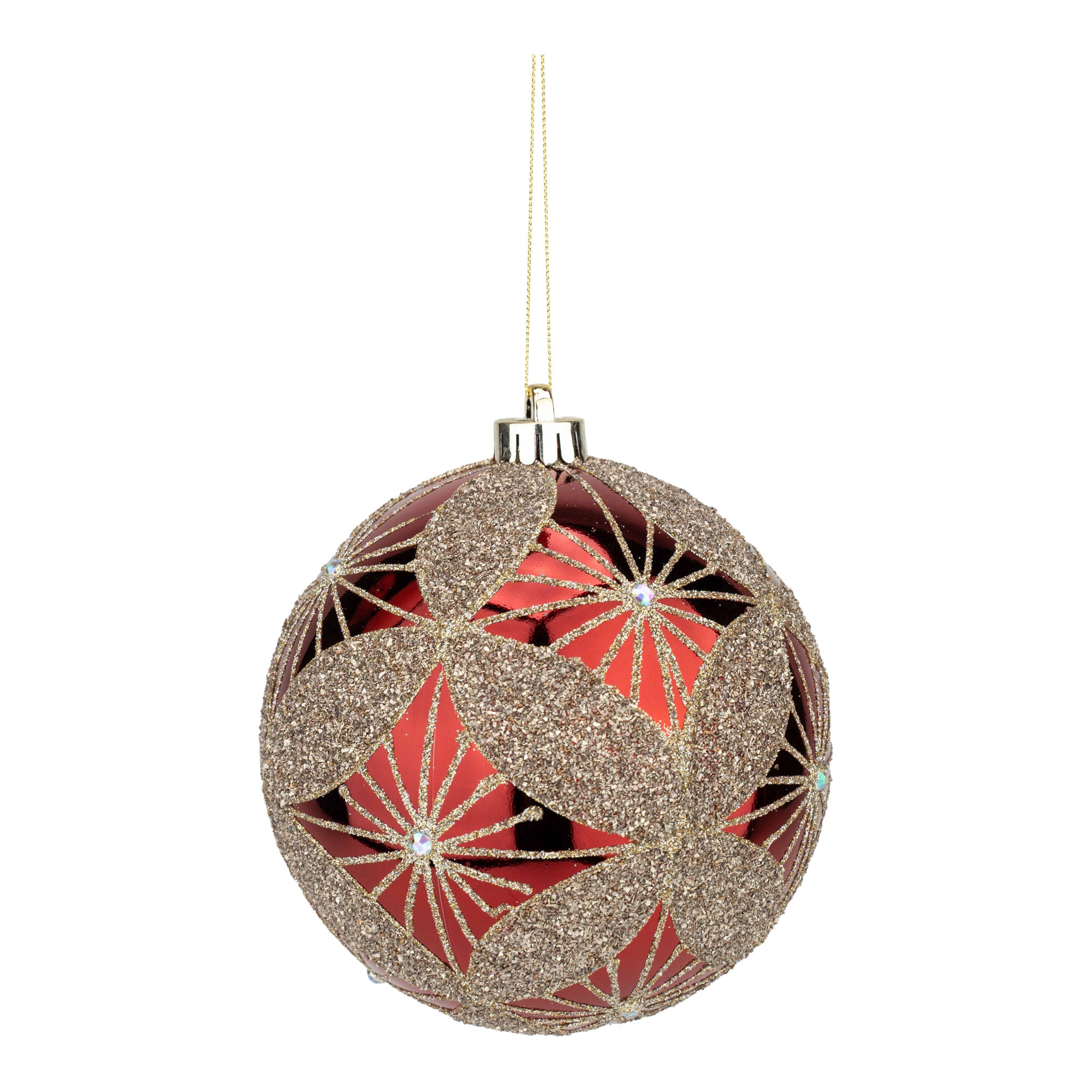 15cm Burgundy Deluxe Ball Ornament - Seasonal Decor