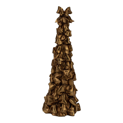 38cm Antique Gold Bow Tree - Seasonal Decor