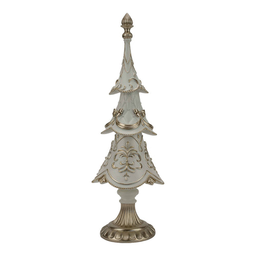 45cm Champagne Ivory Tiered Christmas Tree - Seasonal Decor