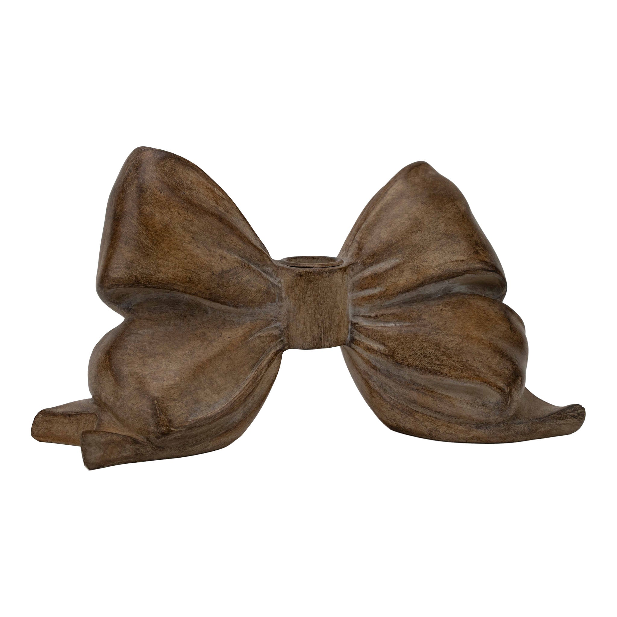 24cm Bow Candle Holder Natural - Seasonal Decor