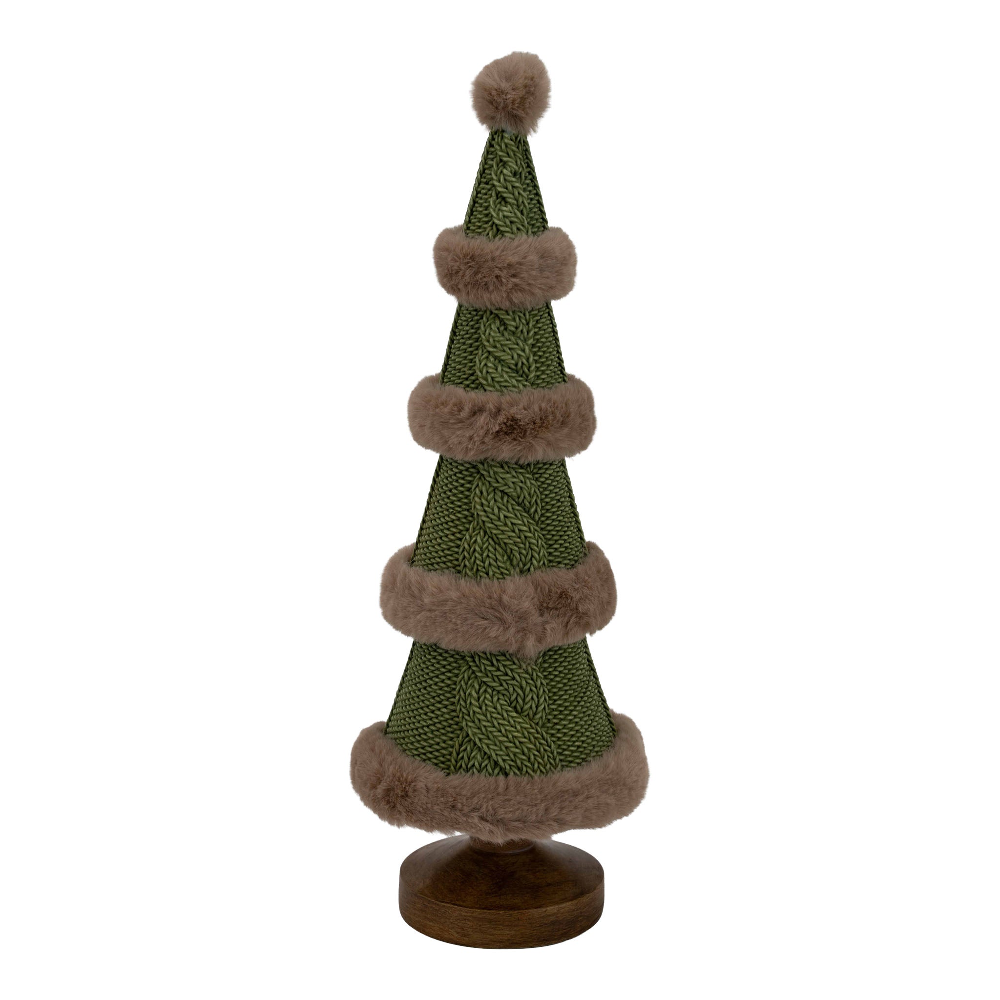 36cm Green Natural Tiered Tree - Seasonal Decor