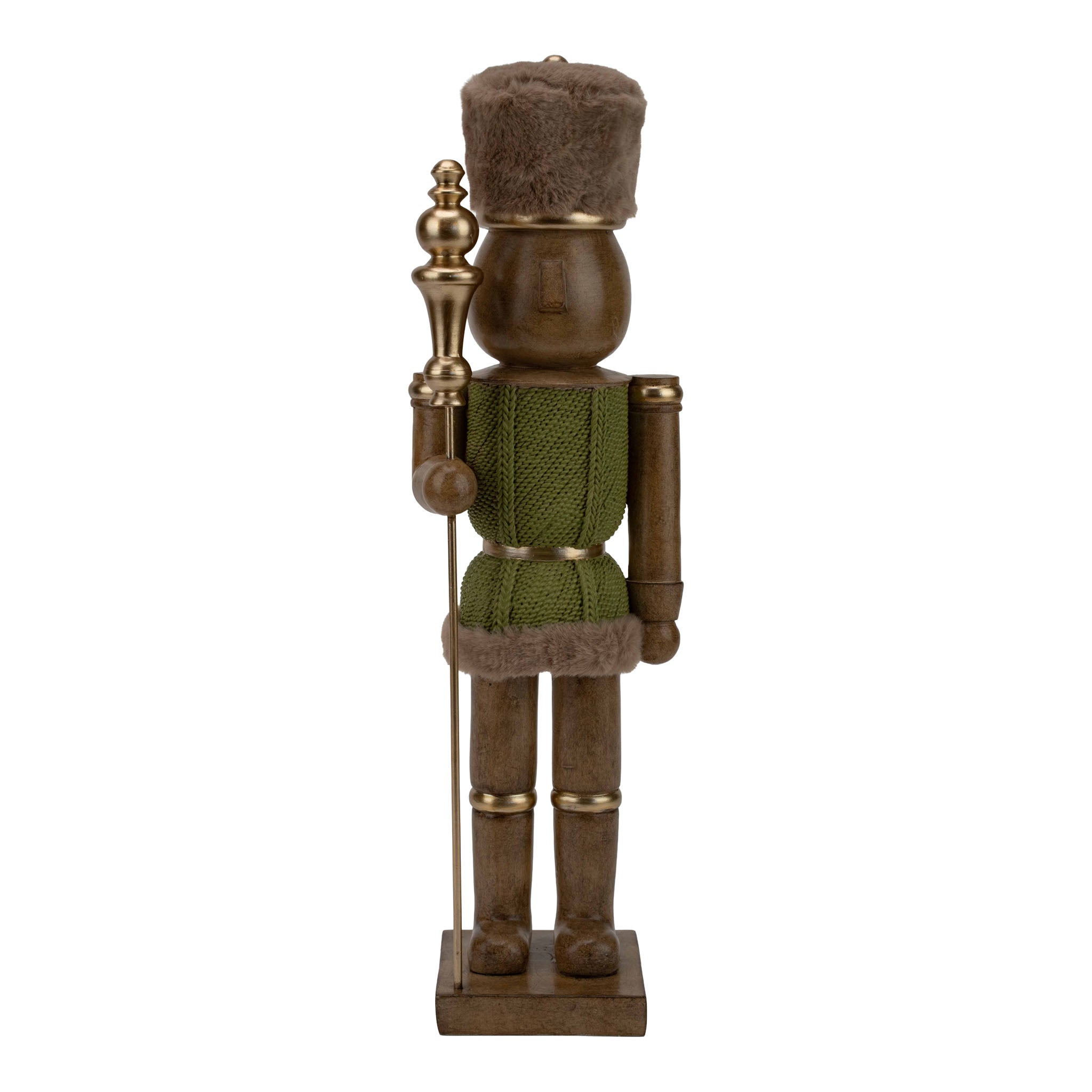 45cm Green Natural Nutcracker - Seasonal Decor