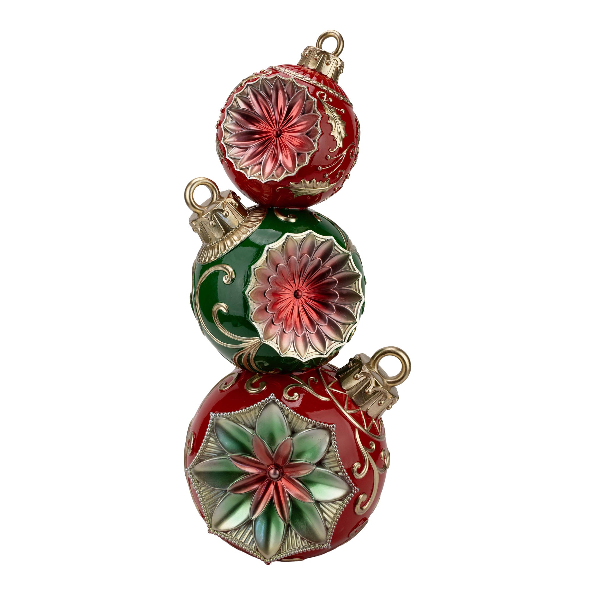 72cm Vintage Ball Stack - Seasonal Decor