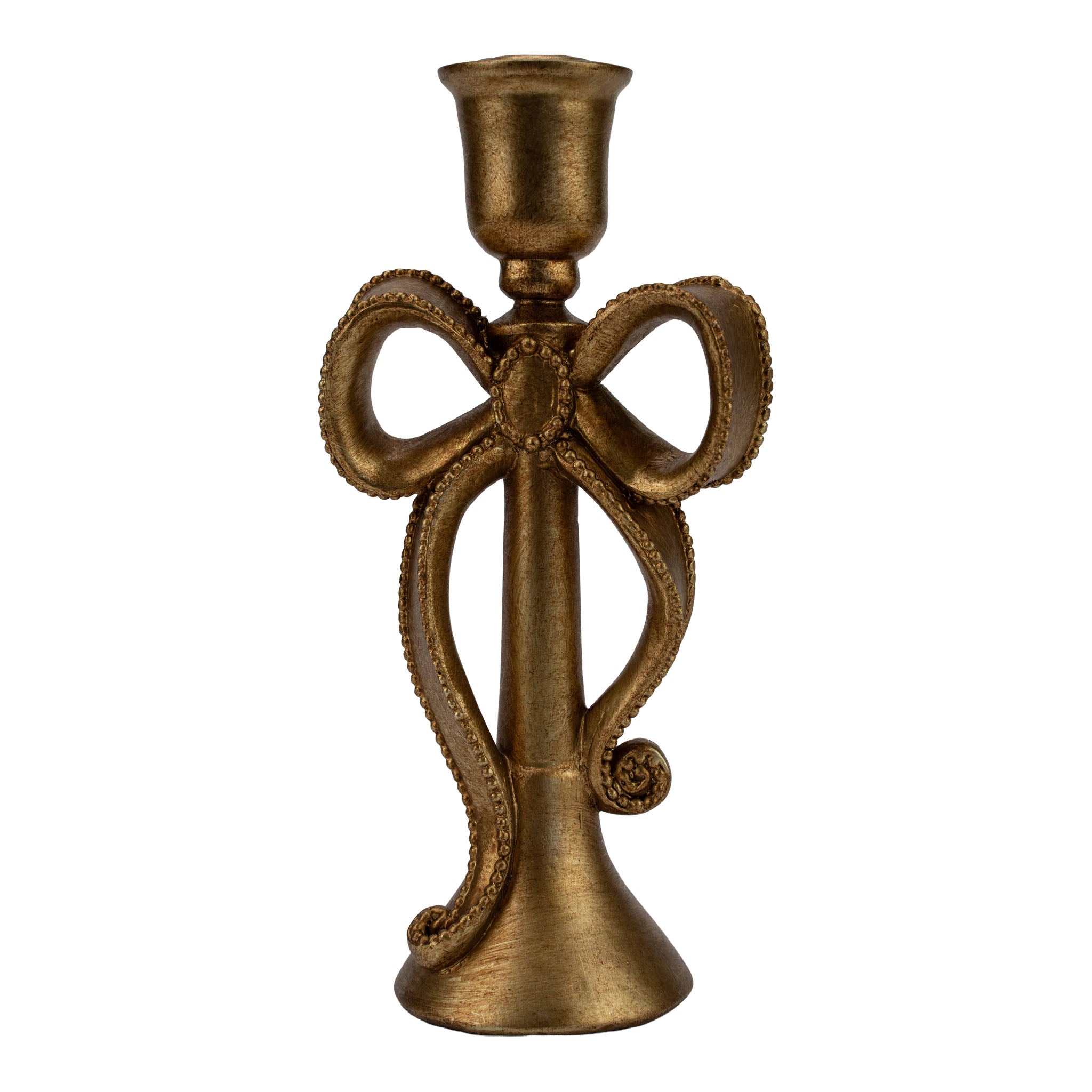 21cm Gold Candle Holder - Seasonal Decor