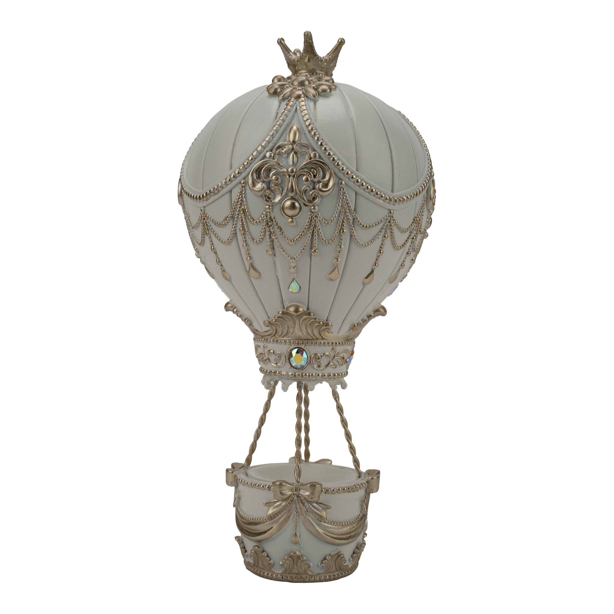 26cm Champagne & Ivory Hot Air Balloon - Seasonal Decor