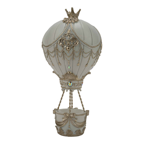 26cm Champagne & Ivory Hot Air Balloon - Seasonal Decor