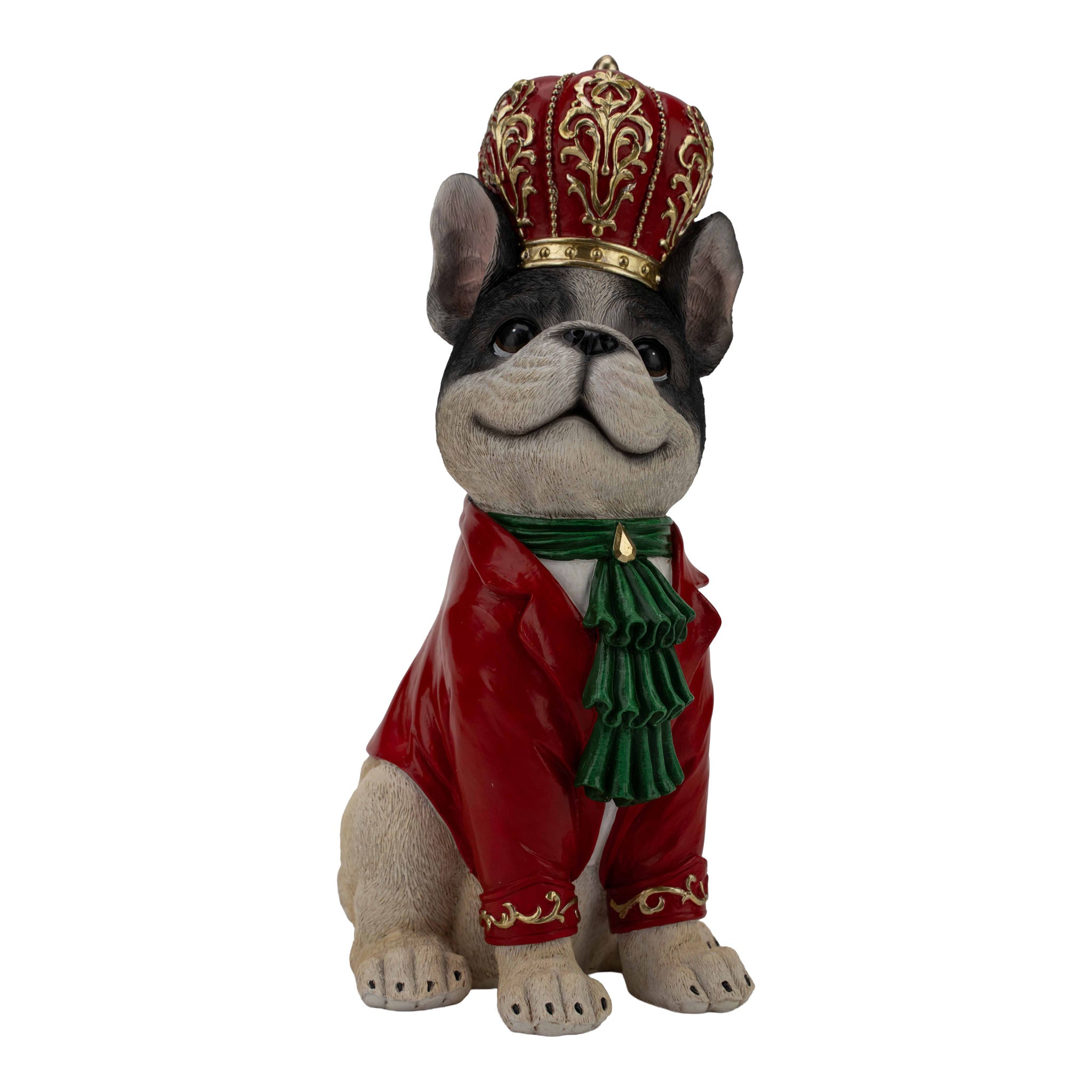 28cm Festive French Bulldog - Seasonal Decor