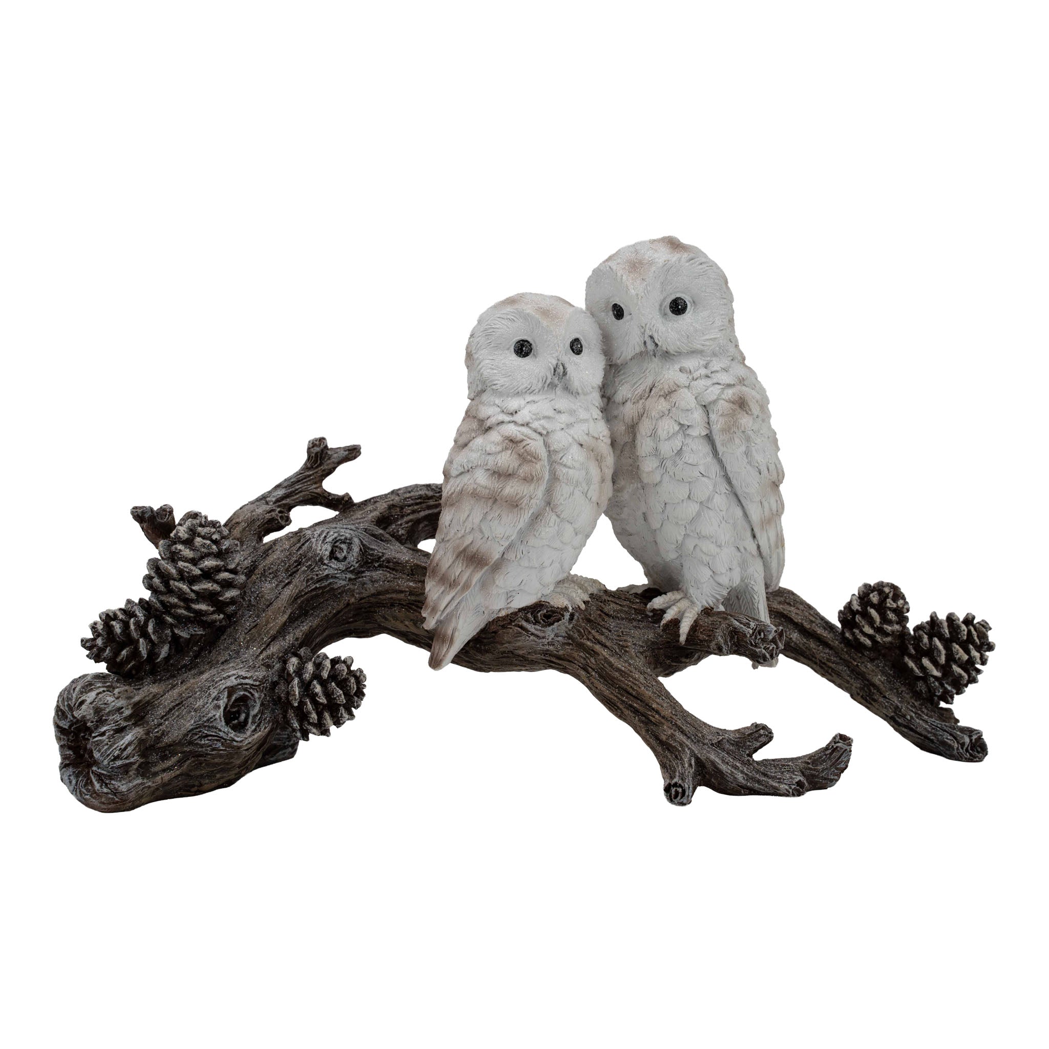 30cm Owls on Natural Branch Decor - Seasonal Decor