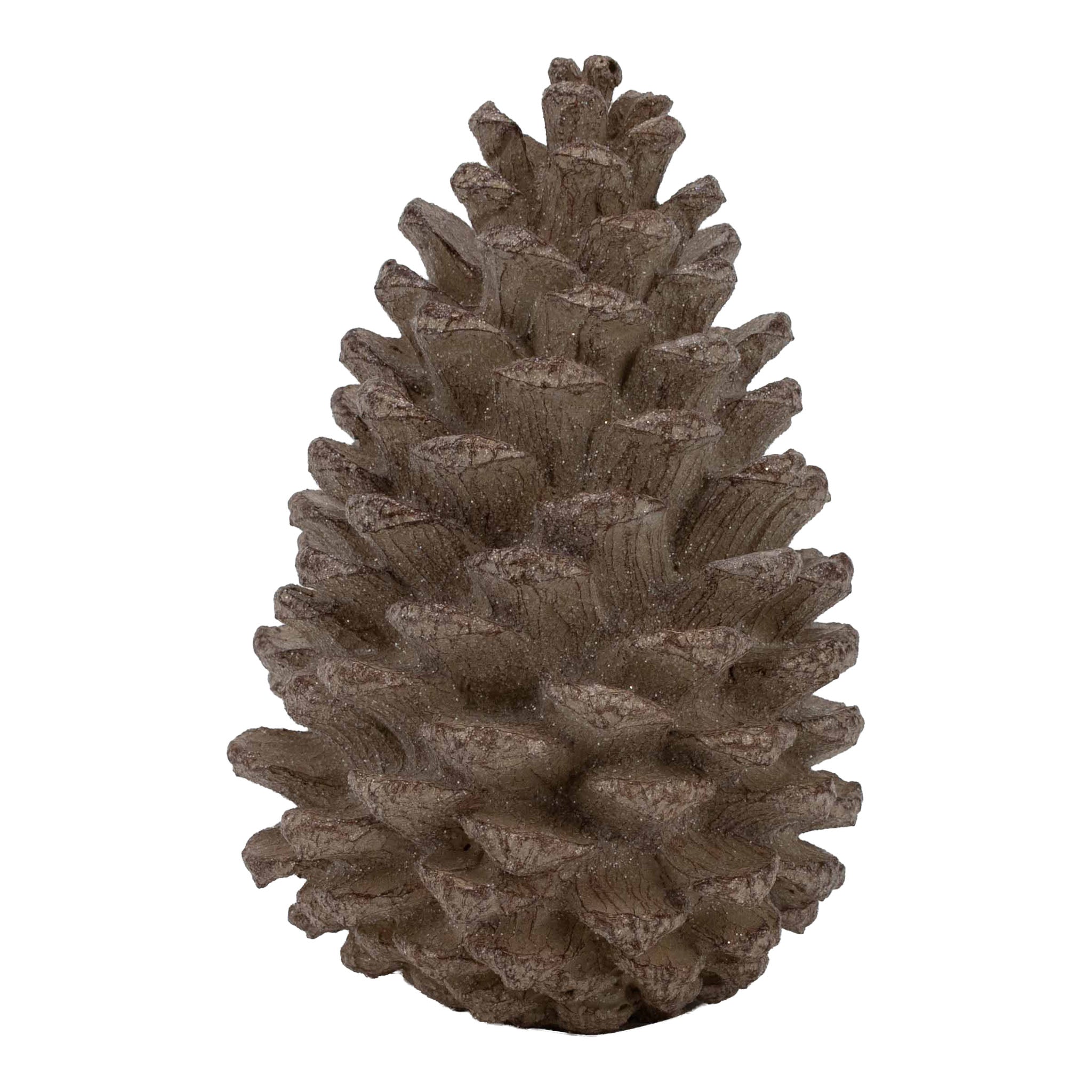 14cm Natural Glitter Pinecone - Seasonal Decor