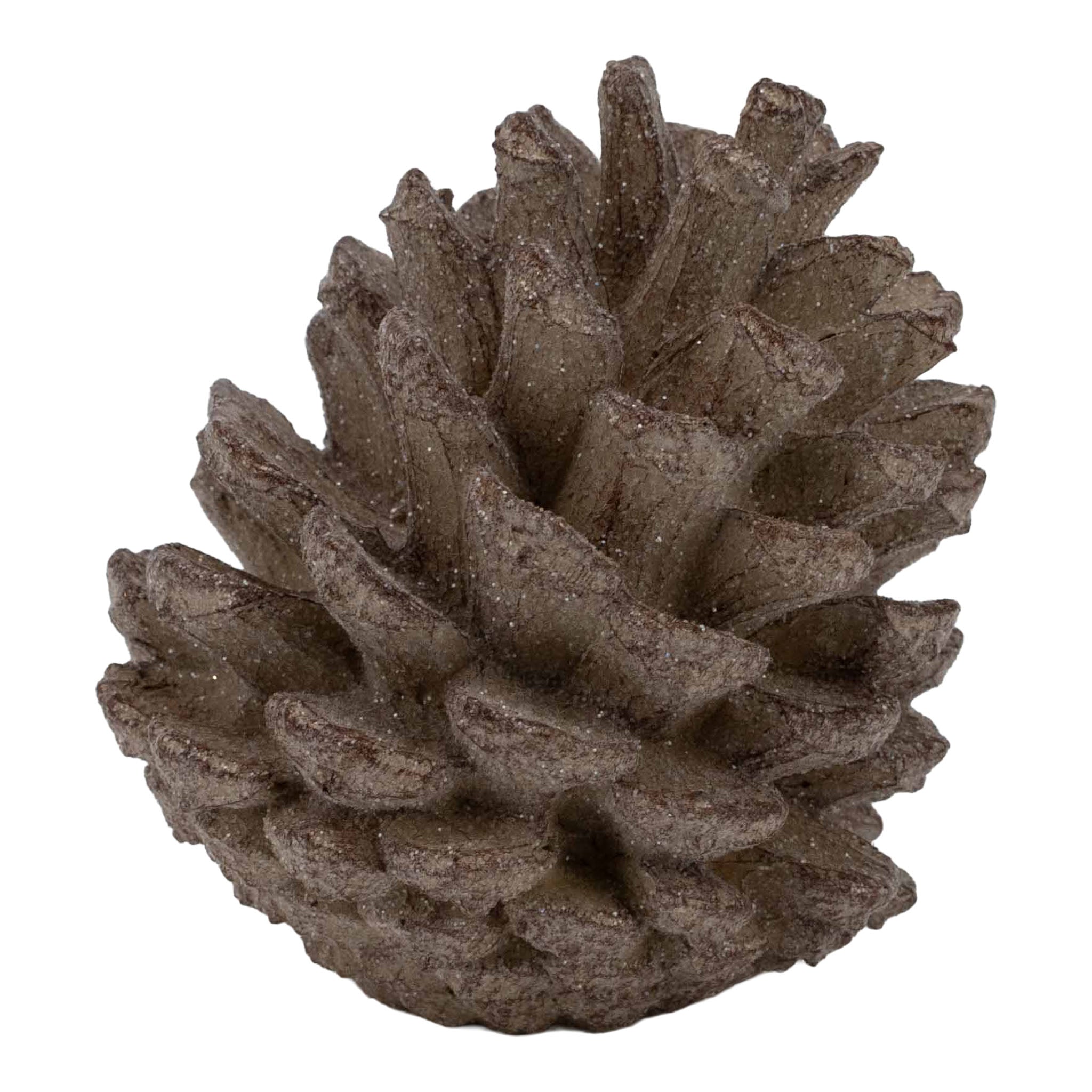 8cm Natural Glitter Pinecone - Seasonal Decor