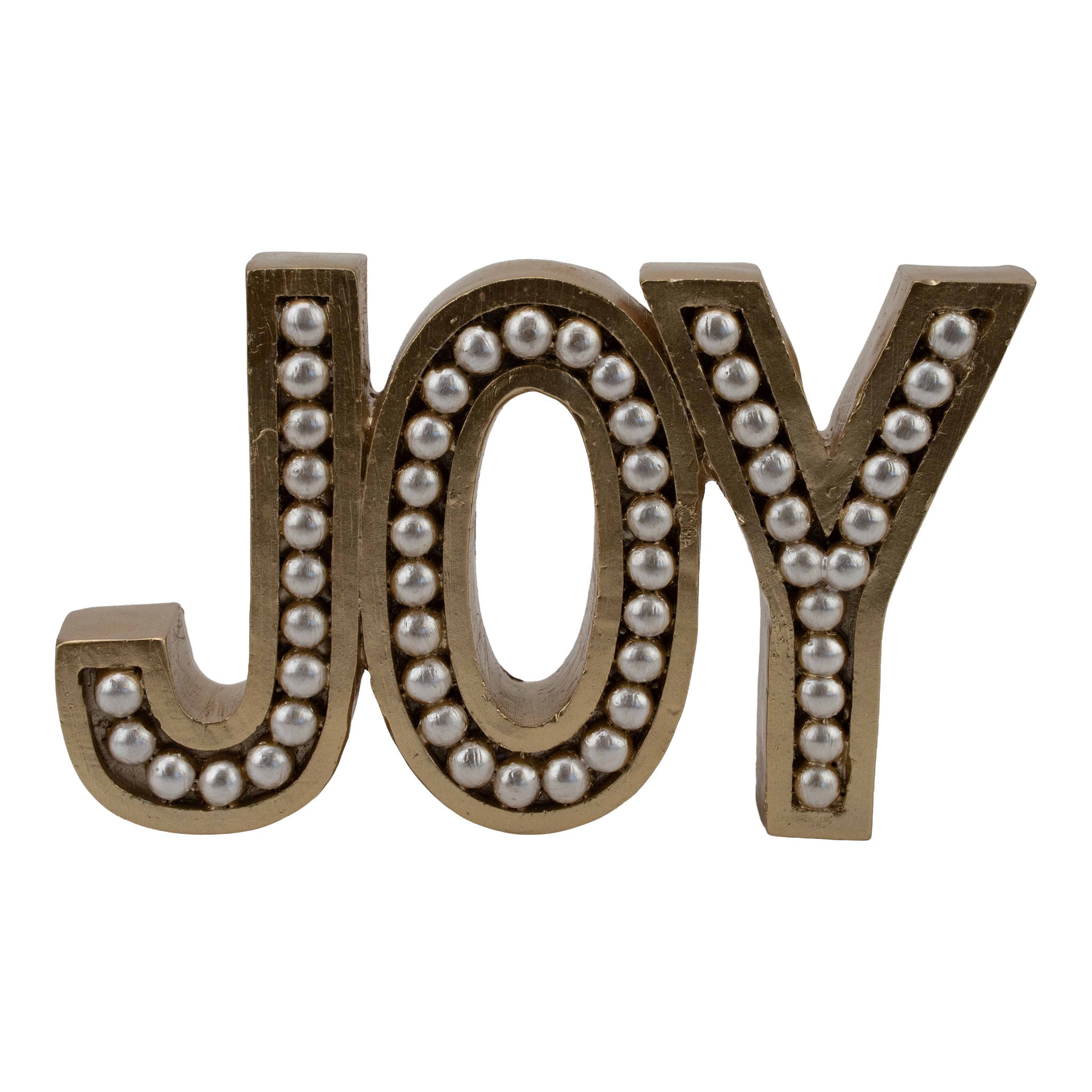 18cm Natural Joy Pearl Sign - Seasonal Decor