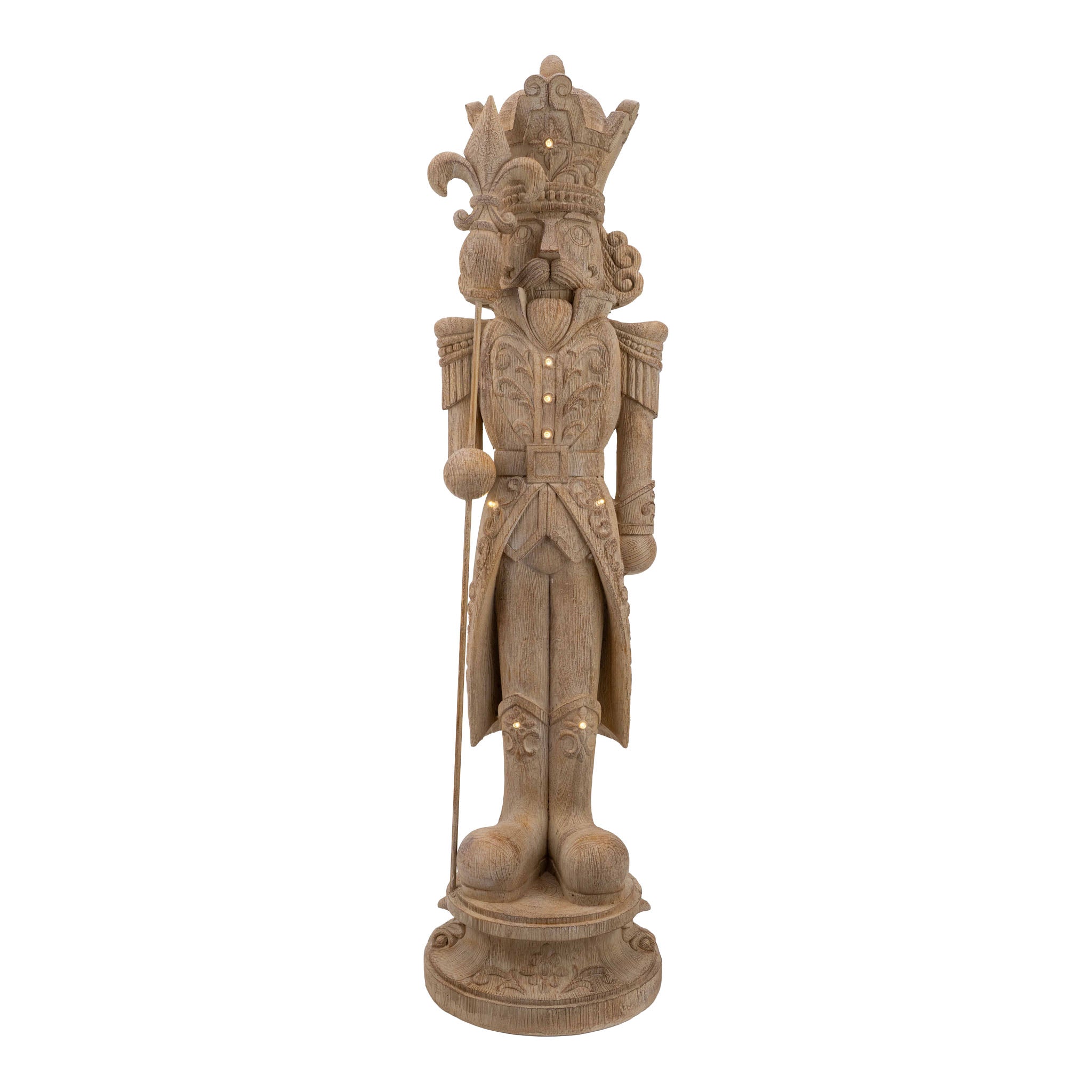92cm Natural LED Nutcracker - Seasonal Decor