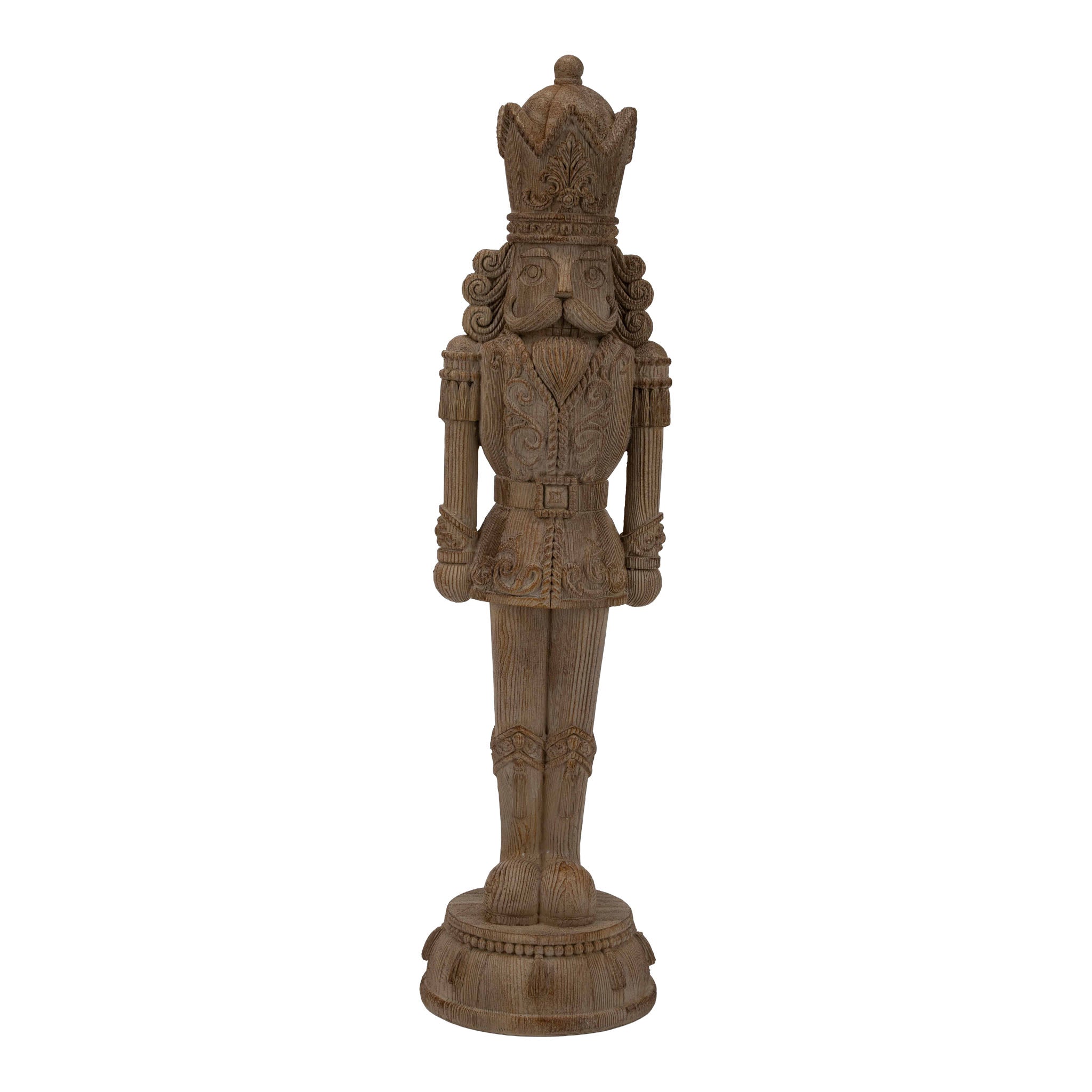 50cm Natural Crowned Nutcracker - Seasonal Decor