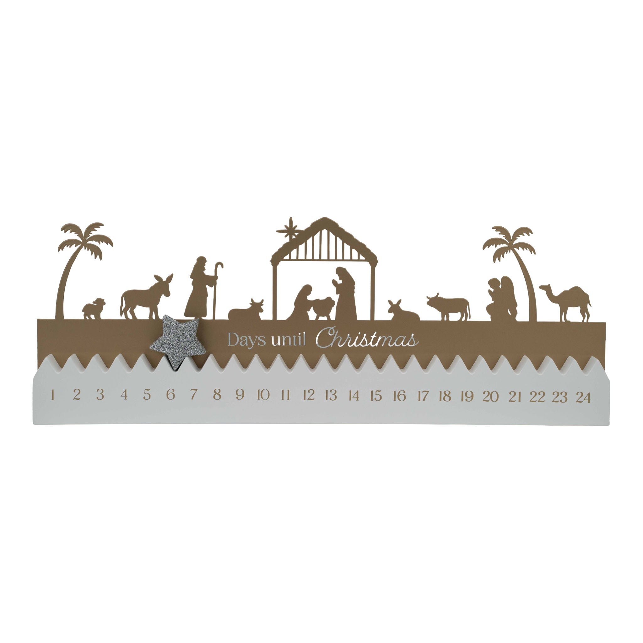 Nativity Champagne Christmas Countdown - Seasonal Decor