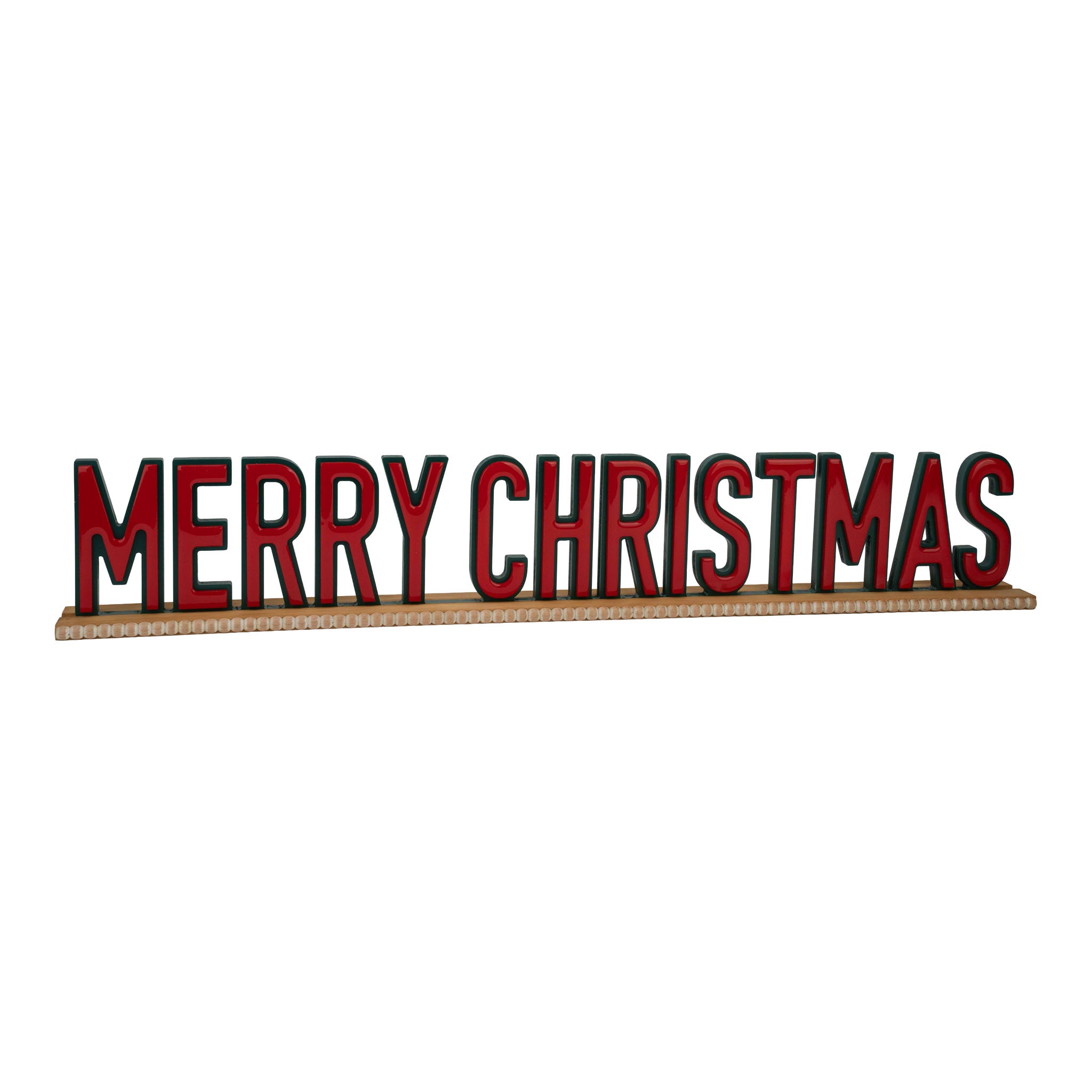 80cm Merry Christmas Red & Green Sign - Seasonal Decor